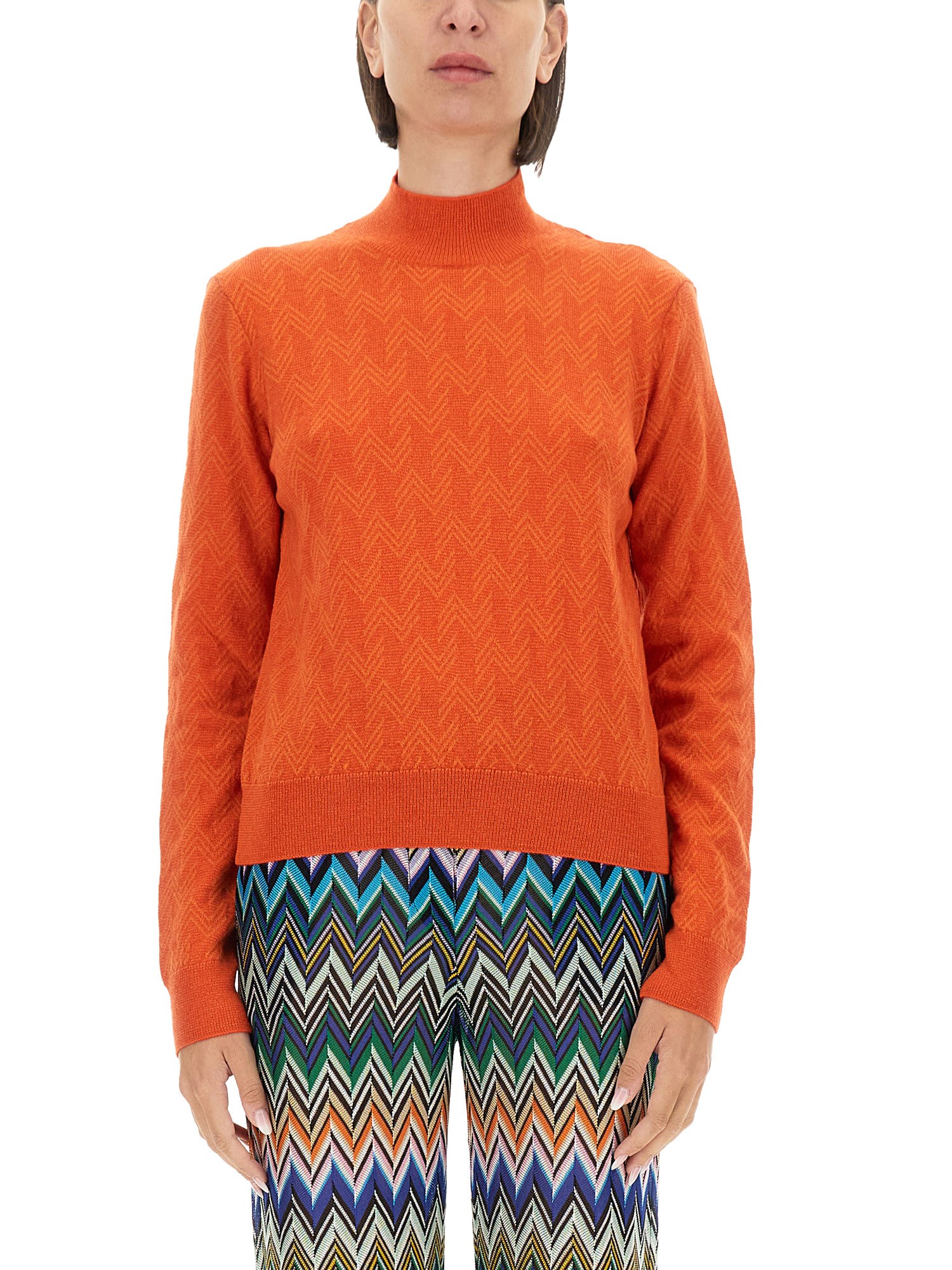 Shop Missoni Wool Jersey. In Orange