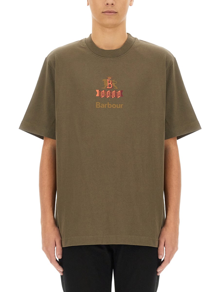 BARACUTA X BARBOUR T-SHIRT IN JERSEY CON LOGO