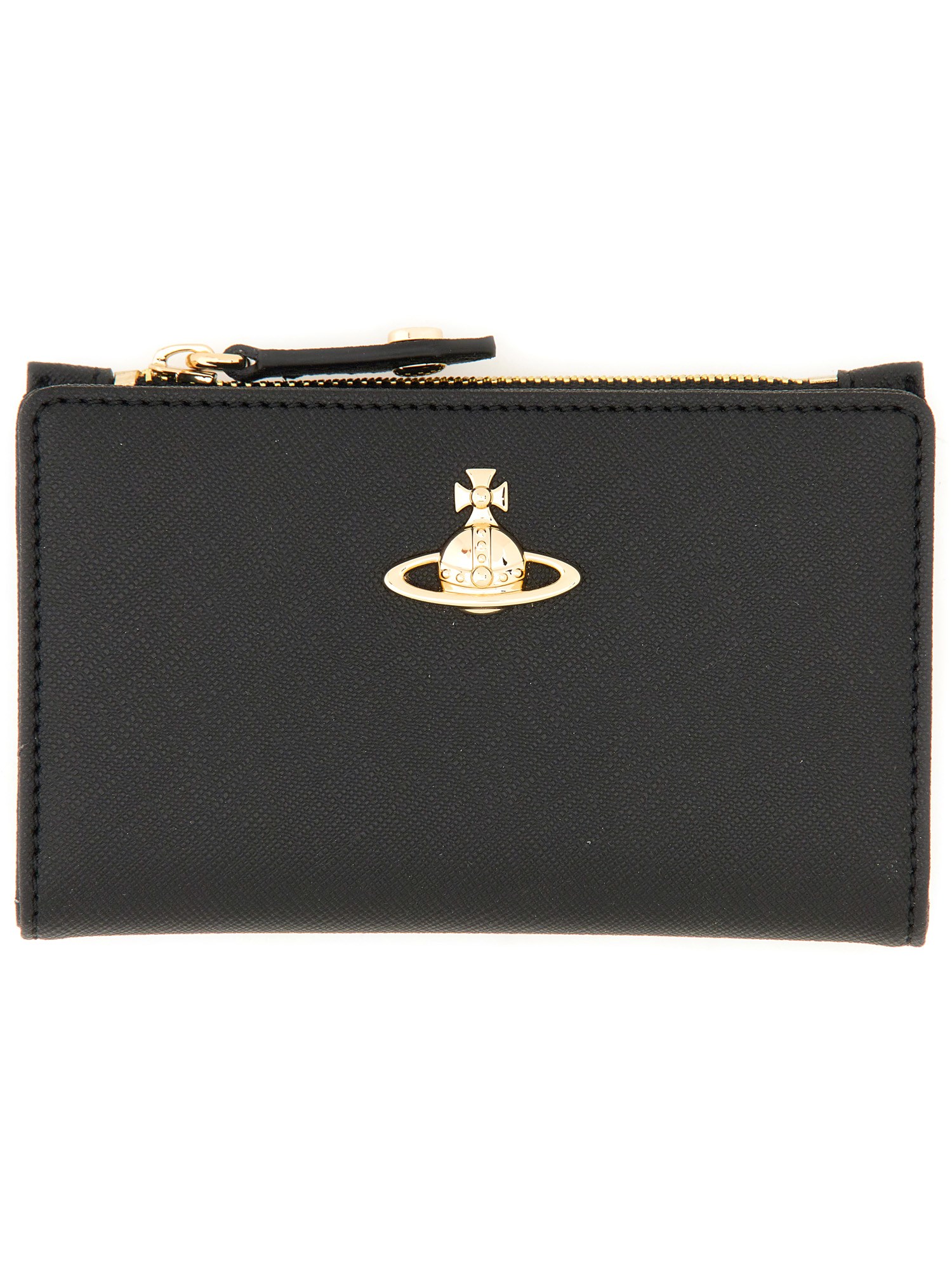 Shop Vivienne Westwood Zippered Card Holder In Black