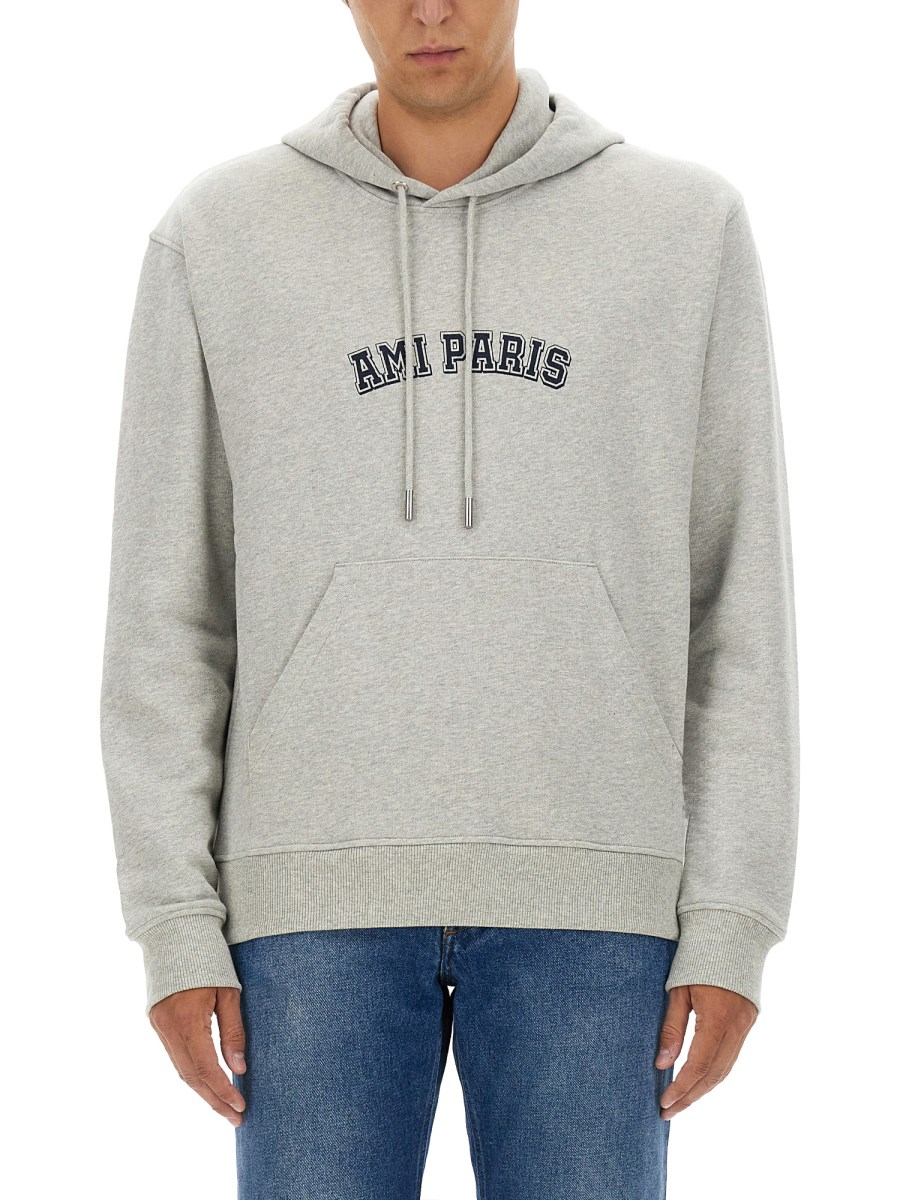 AMI PARIS FELPA IN COTONE CON LOGO