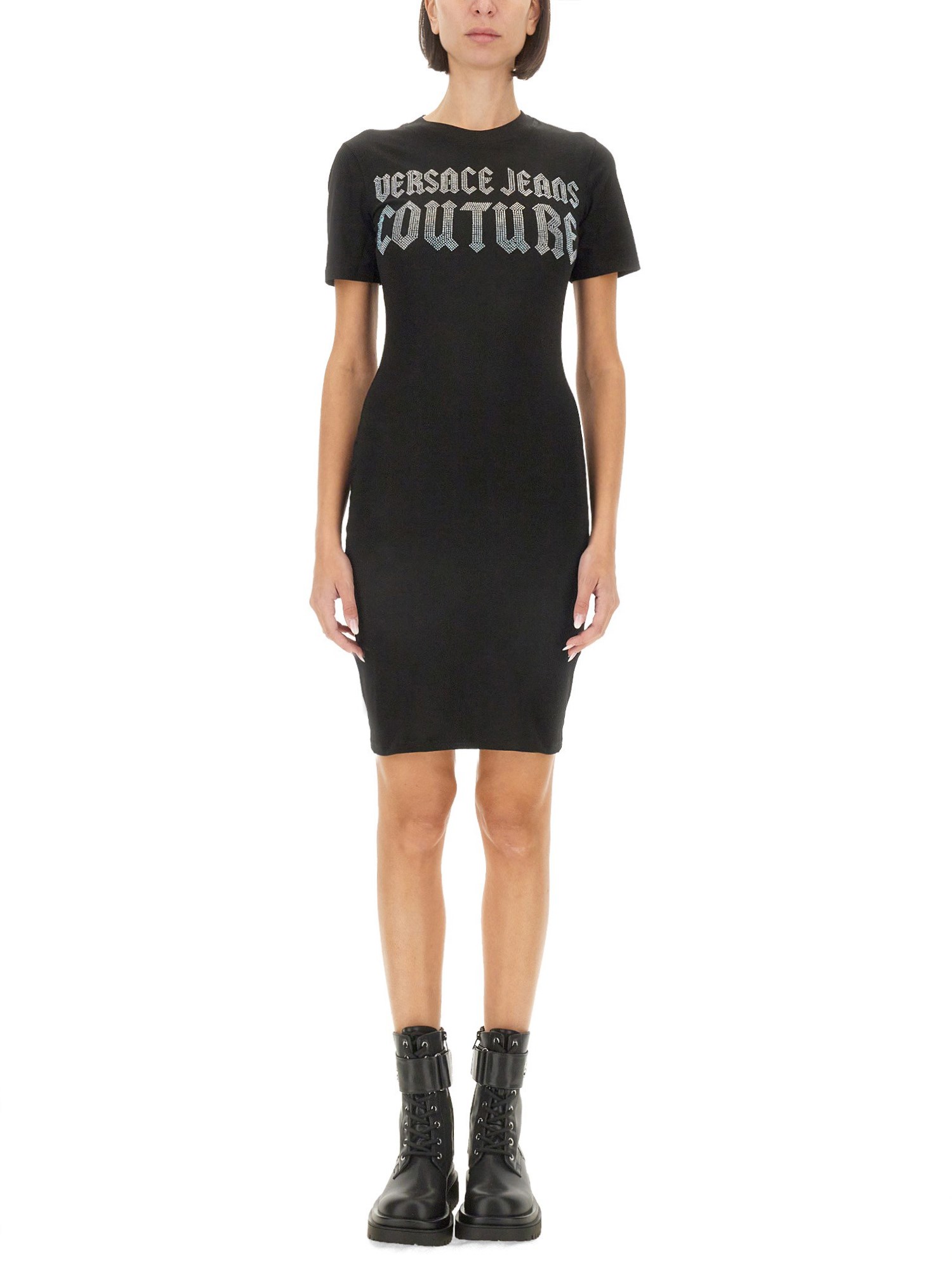 Versace Jeans Couture Midi Dress In Black