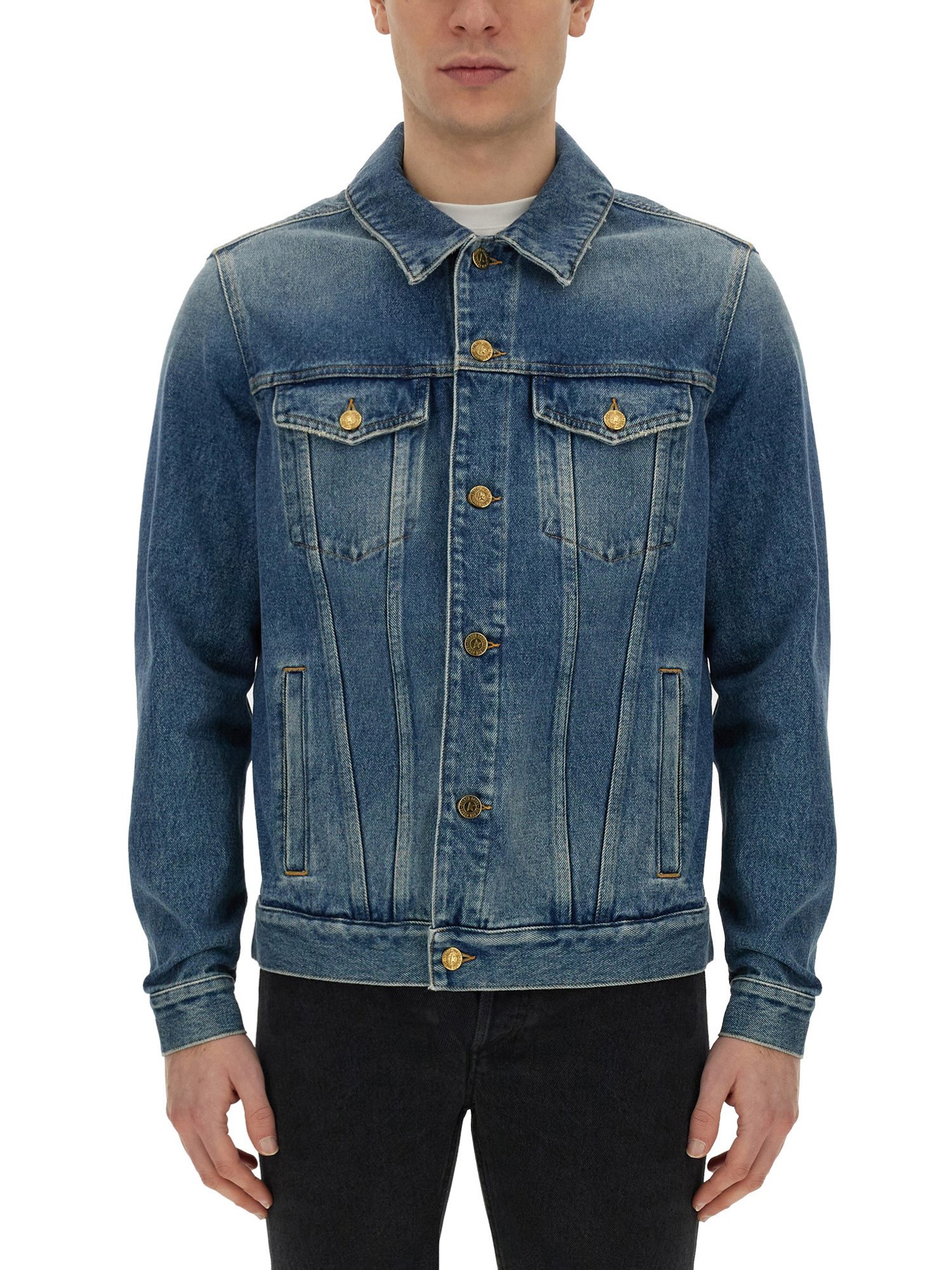 Shop Golden Goose Denim Jacket In Blue