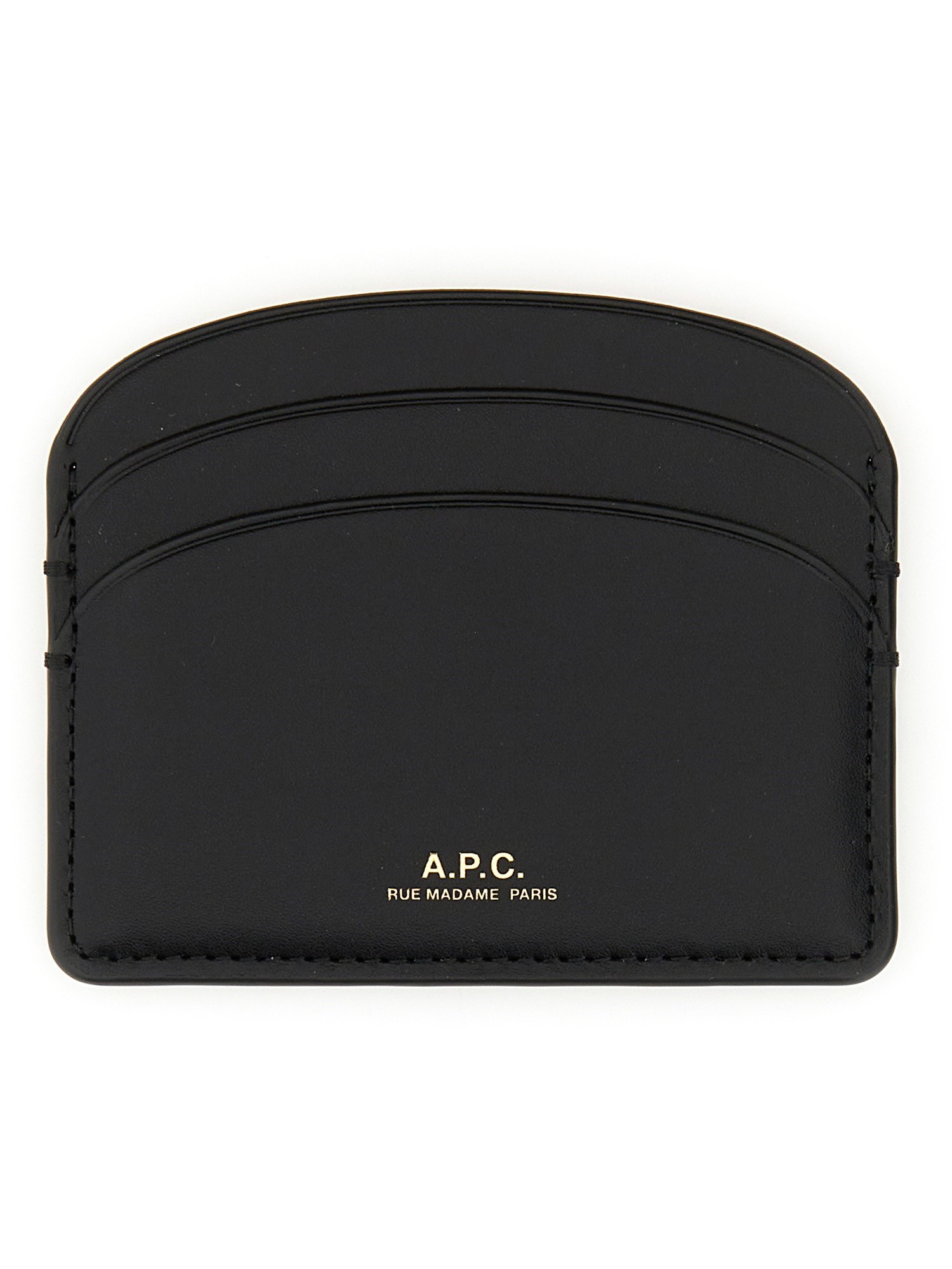 Shop Apc Demi Lune Card Holder In Black