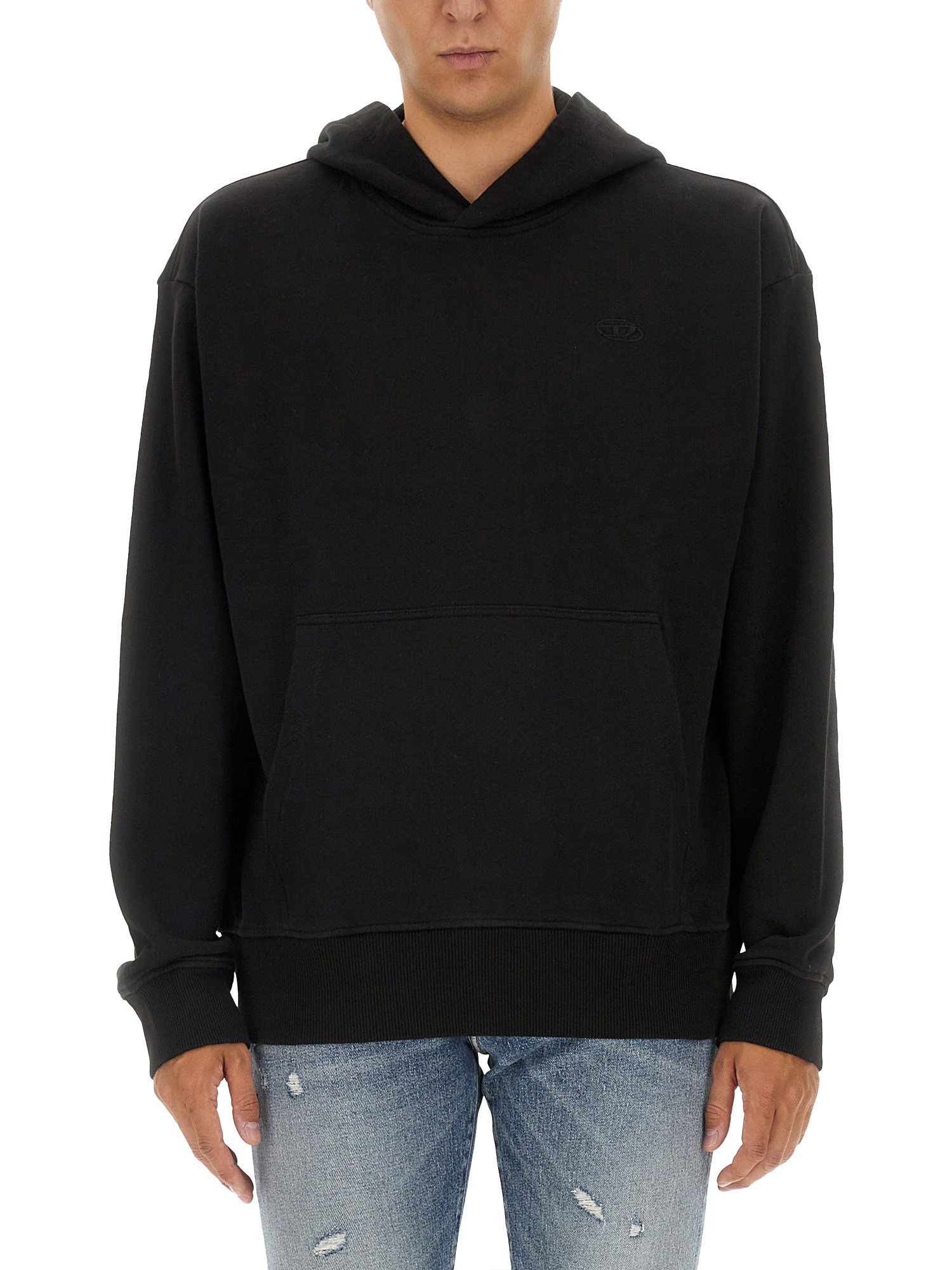 Shop Diesel Sweatshirt With Logo In Black