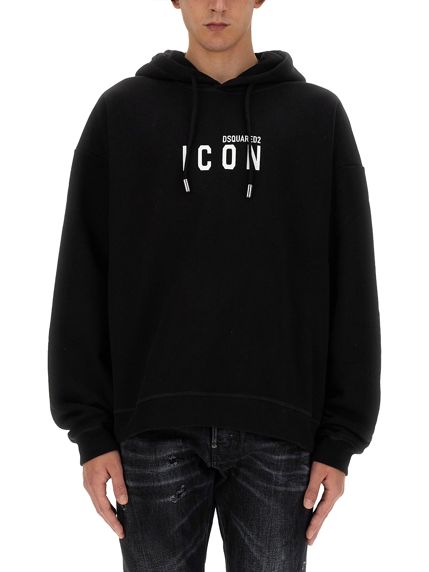 Shop Dsquared2 Relaxed Fit Sweatshirt In Black