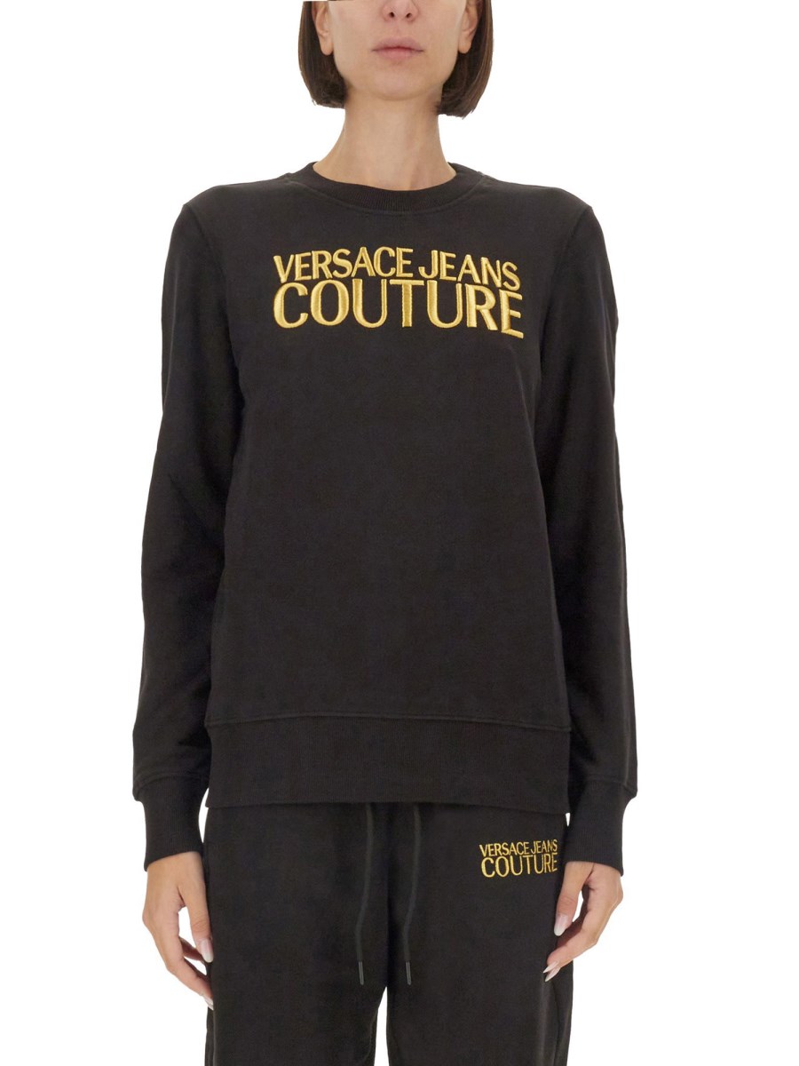 VERSACE JEANS COUTURE FELPA IN COTONE CON LOGO