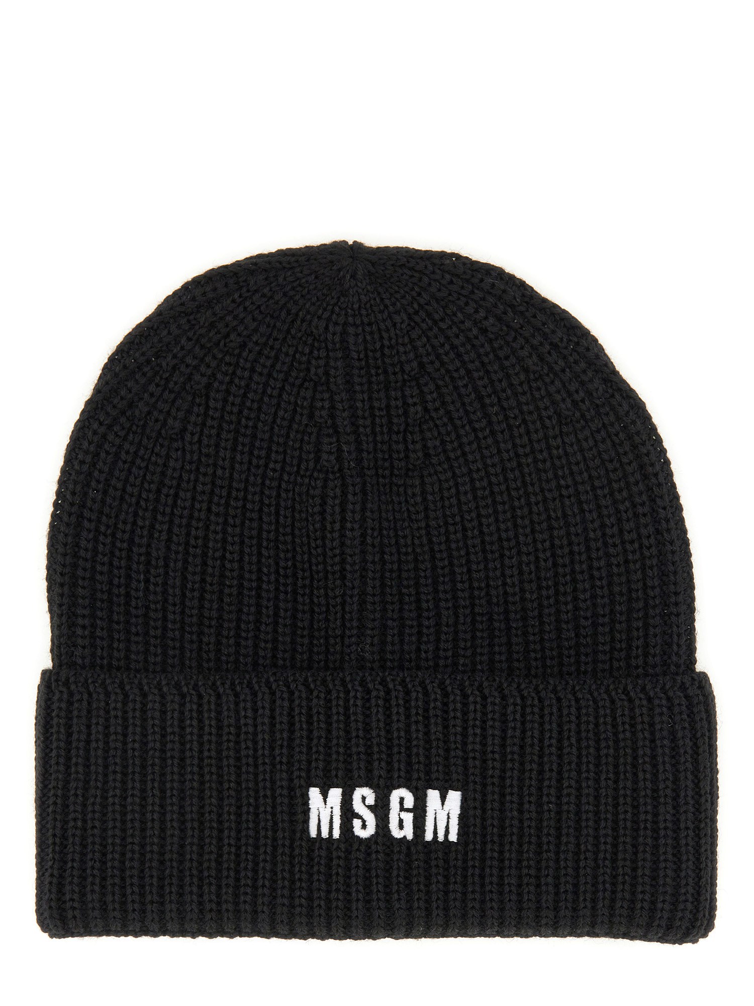 Msgm Beanie Hat In Black