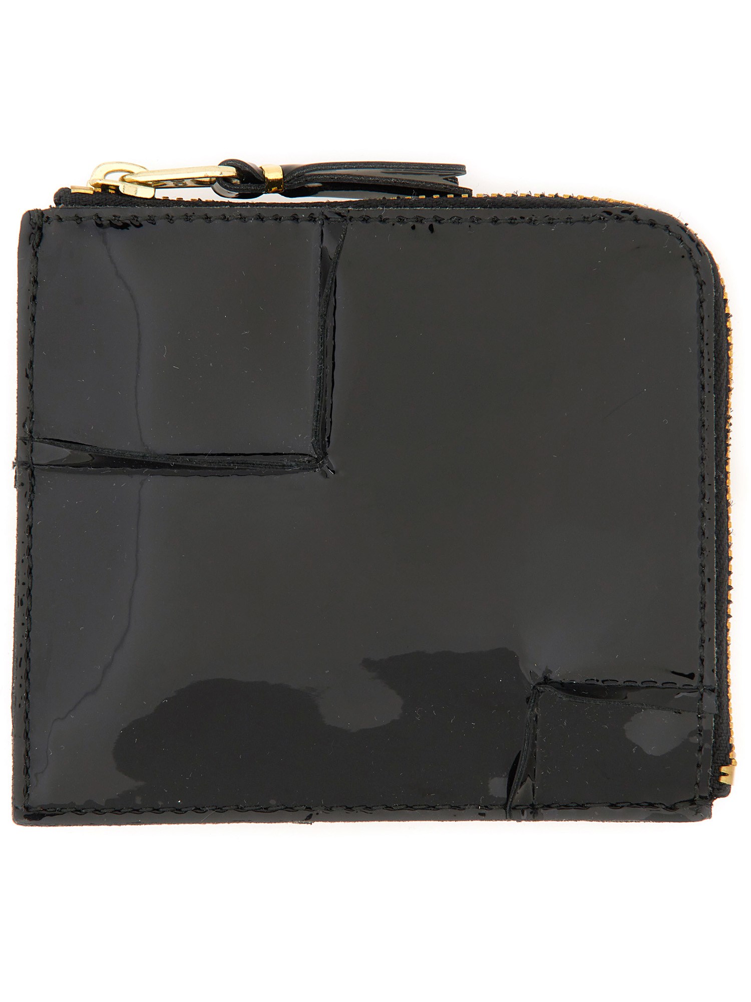 Shop Comme Des Garçons Wallet Reversed Hem Series In Black