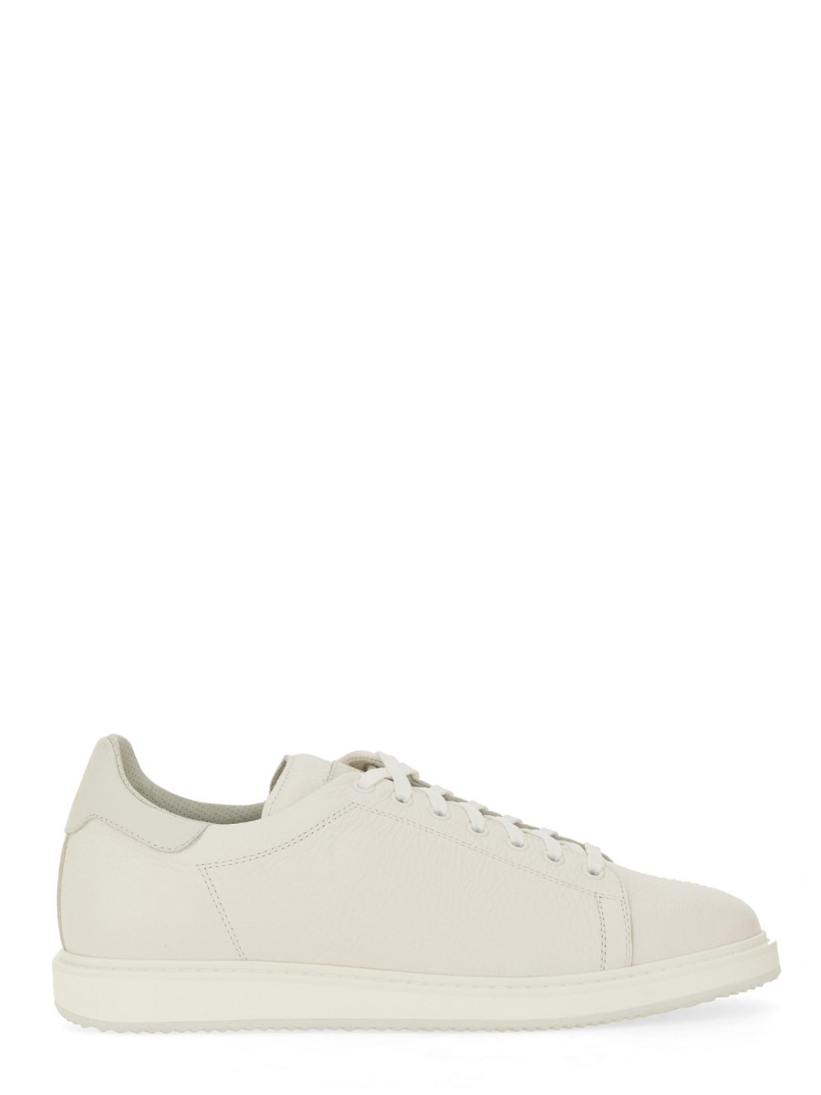 BRUNELLO CUCINELLI SNEAKER IN PELLE CON LOGO