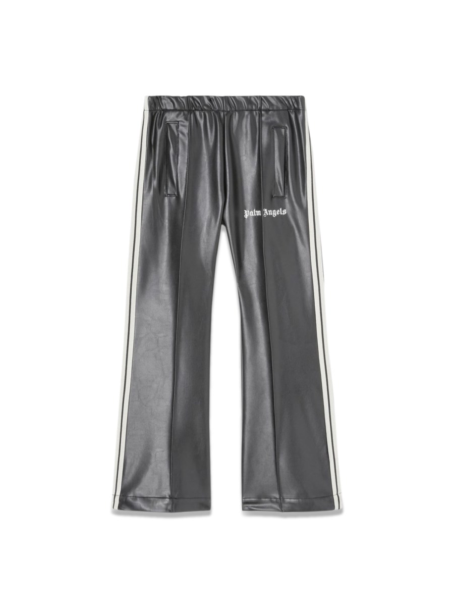 coated track flare pant