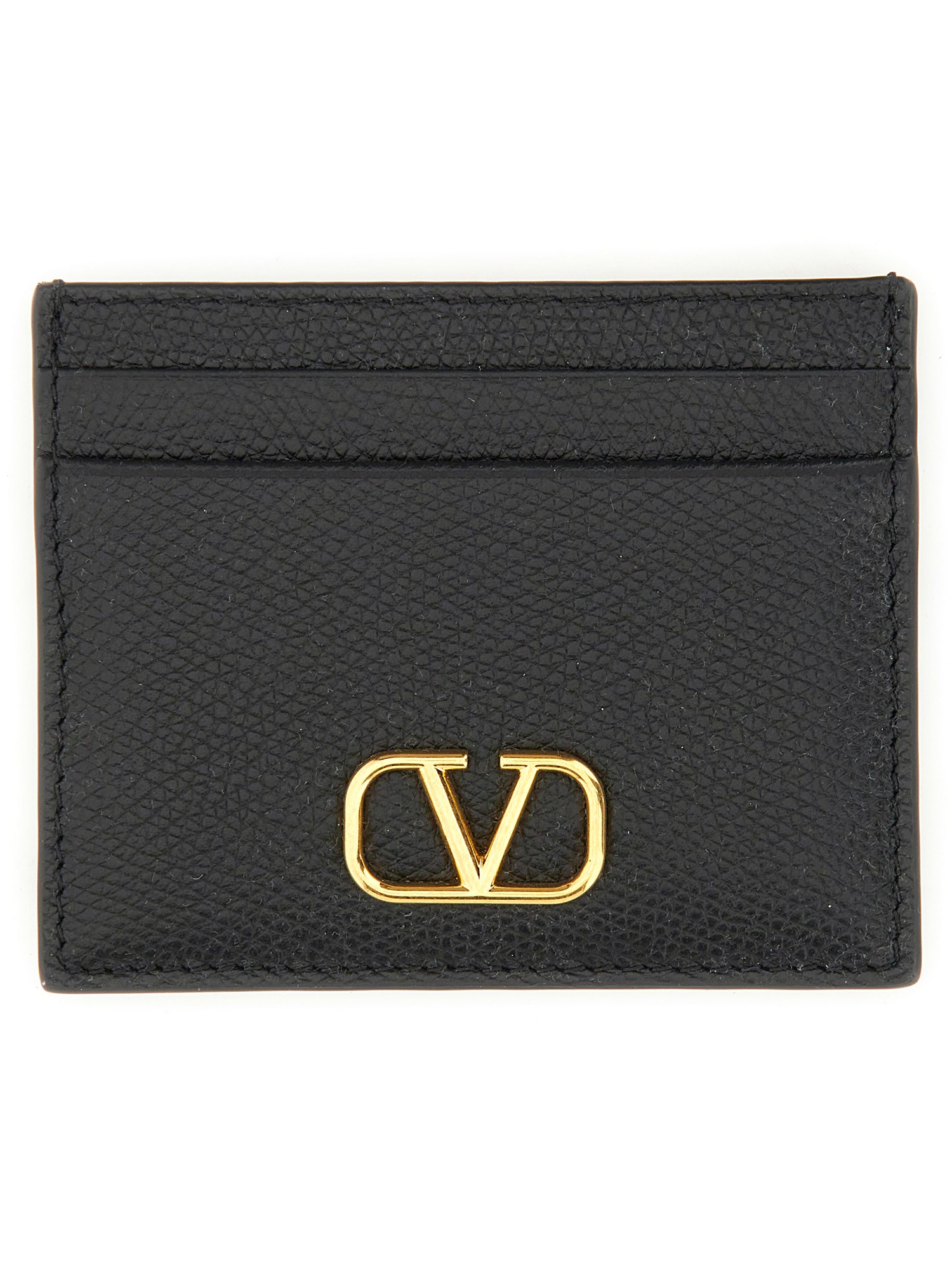 Shop Valentino Signature Vlogo Card Holder In Black