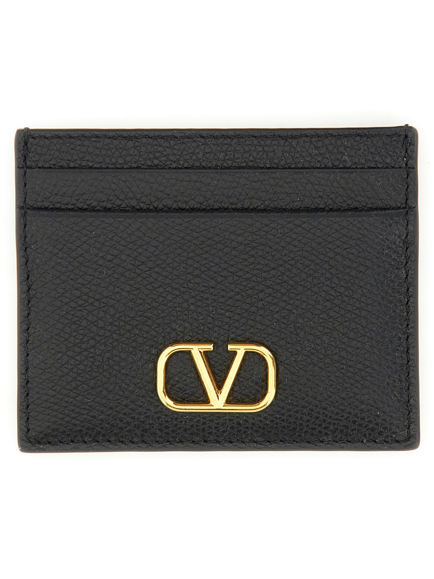 Valentino Garavani Women Signature Vlogo Card Holder In Black