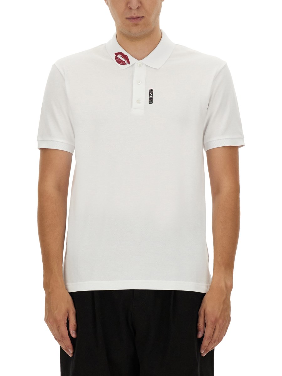 MOSCHINO POLO IN COTONE