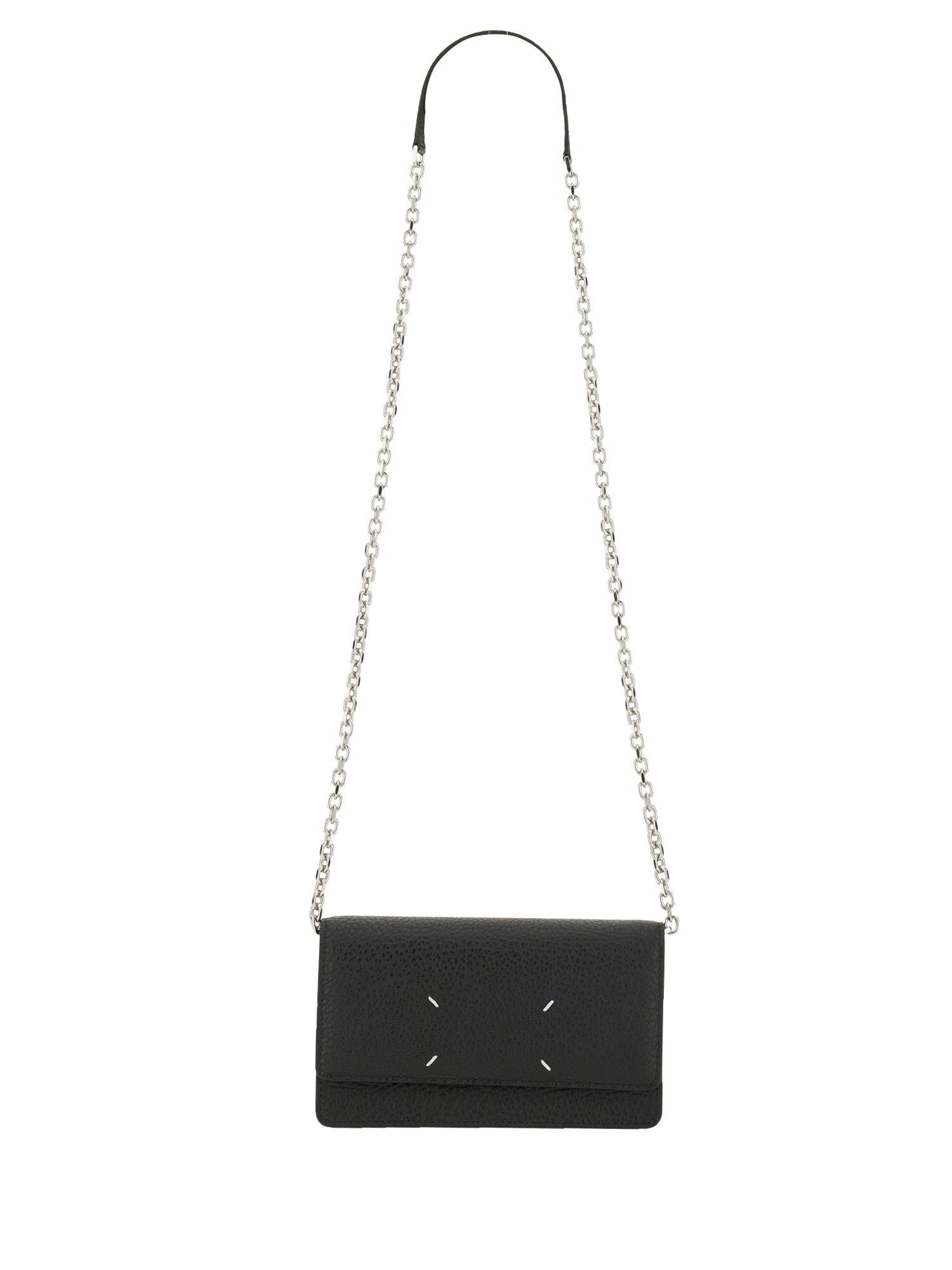 Shop Maison Margiela Large Wallet With Chain In Black