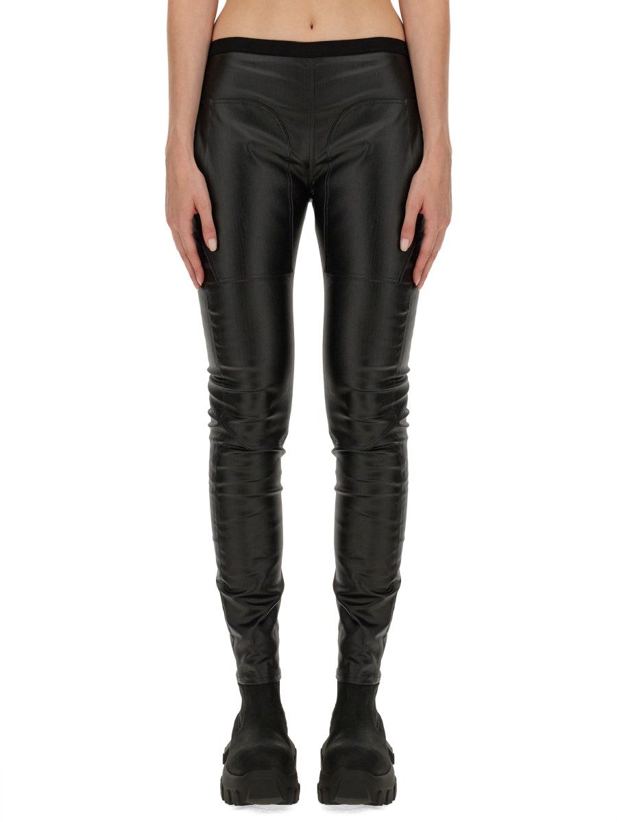 RICK OWENS LEGGINGS IN DENIM DI COTONE