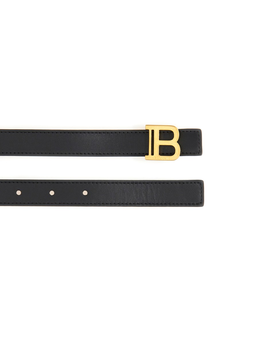 BALMAIN LEATHER BELT WITH LOGO Eleonora Bonucci