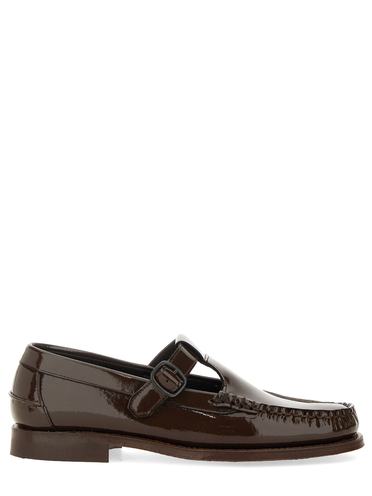 Shop Hereu Moccasin T-bar "alber" In Buff