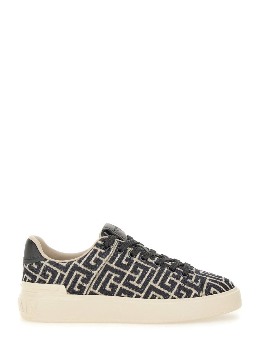 BALMAIN SNEAKER B-COURT IN COTONE