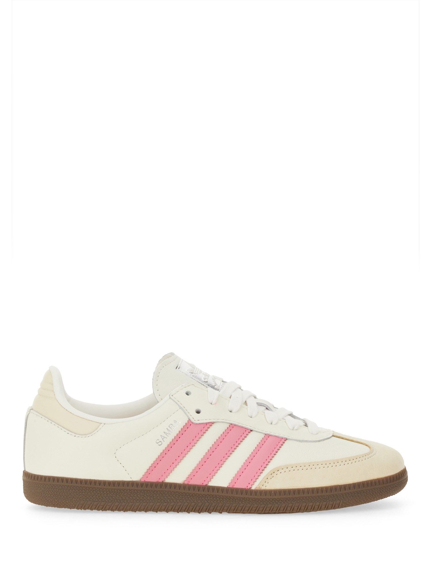 Adidas Originals Samba Og Sneakers In White And Bright Pink In White