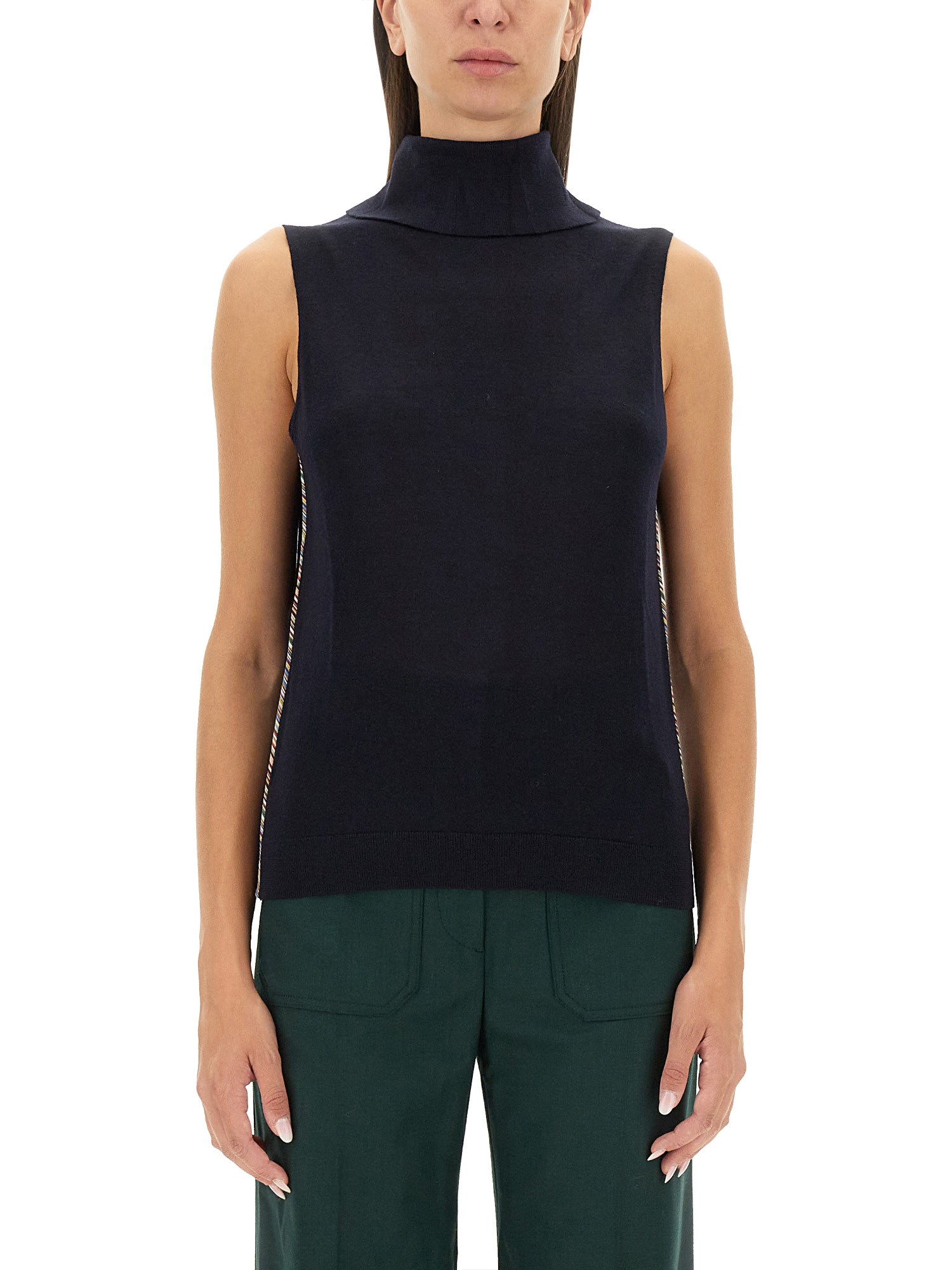 Paul Smith Roll-neck Sweater In Blue