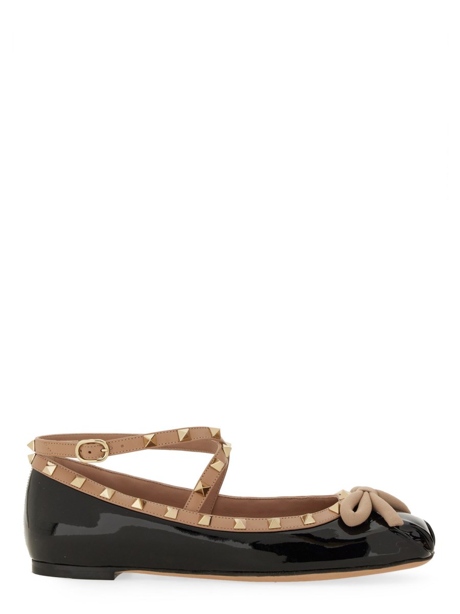 VALENTINO GARAVANI BALLERINA ROCKSTUD IN PELLE