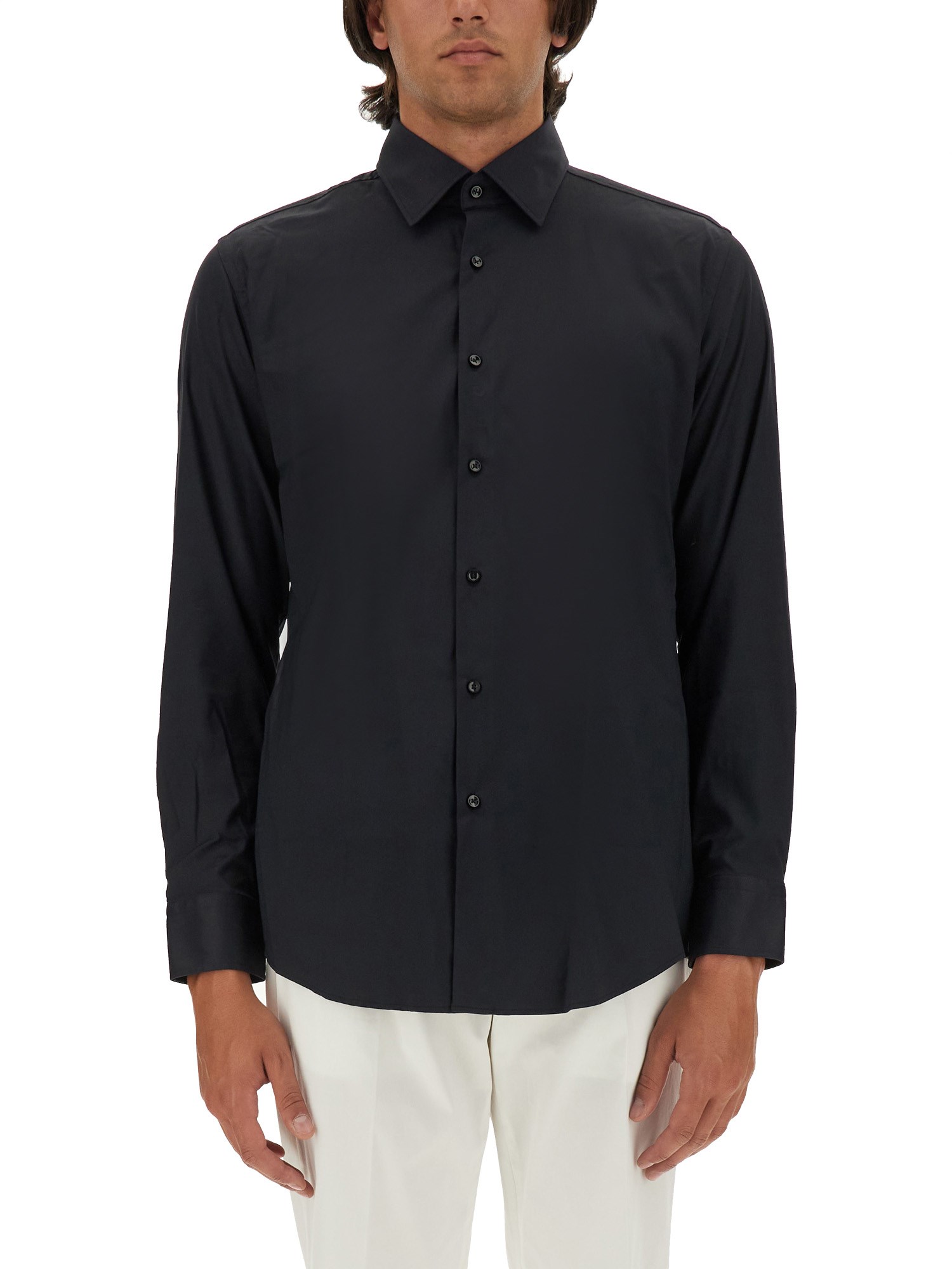 Shop Hugo Boss Regular Fit Shirt In Black