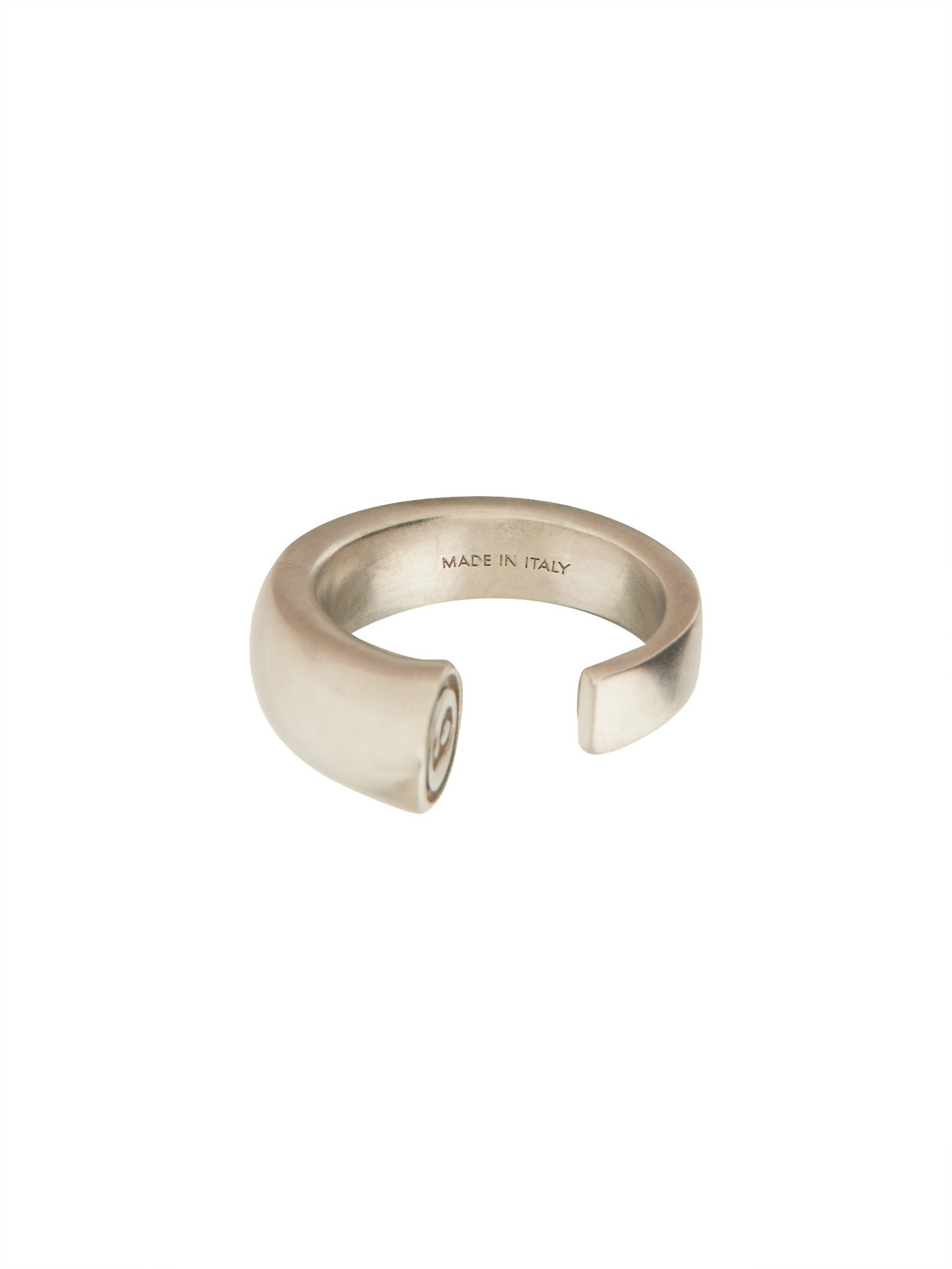 Shop Mm6 Maison Margiela Logo Ring In Silver