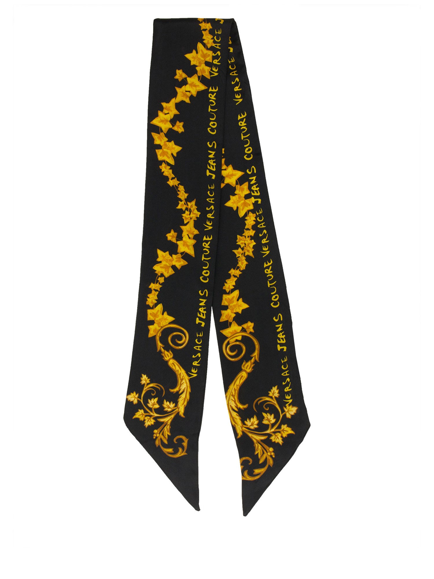 Shop Versace Jeans Couture Silk Scarf In Multicolour