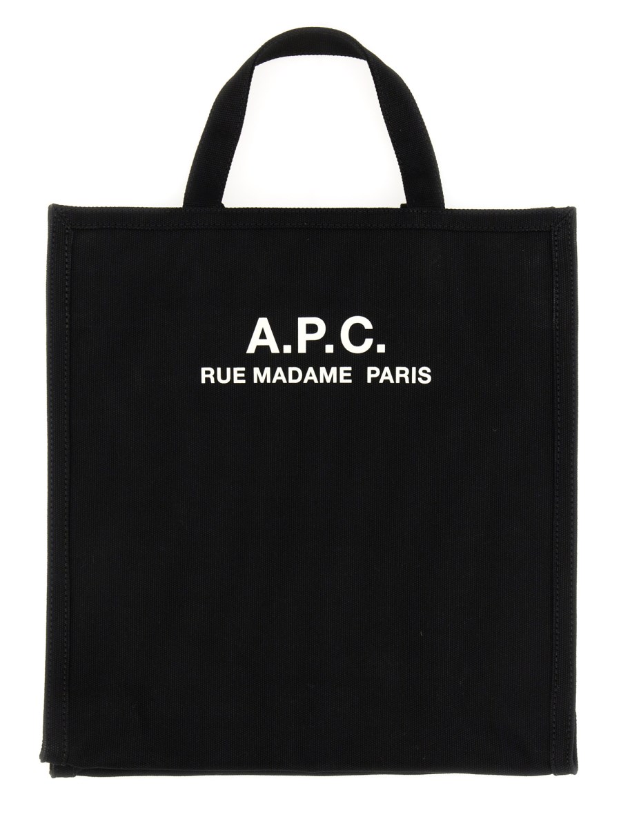 A.P.C. CANVAS TOTE BAG WITH LOGO Eleonora Bonucci