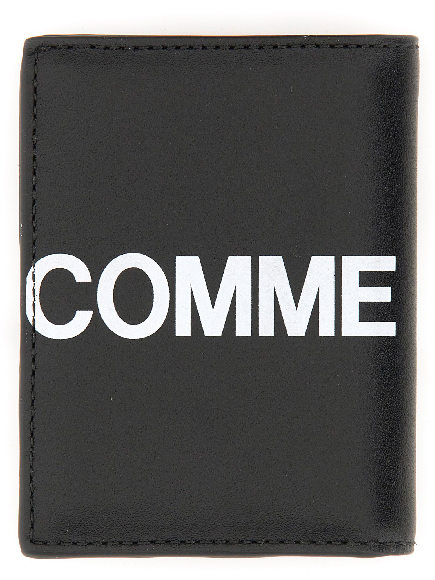 Shop Comme Des Garçons Huge Cdg Logo Wallet In Black