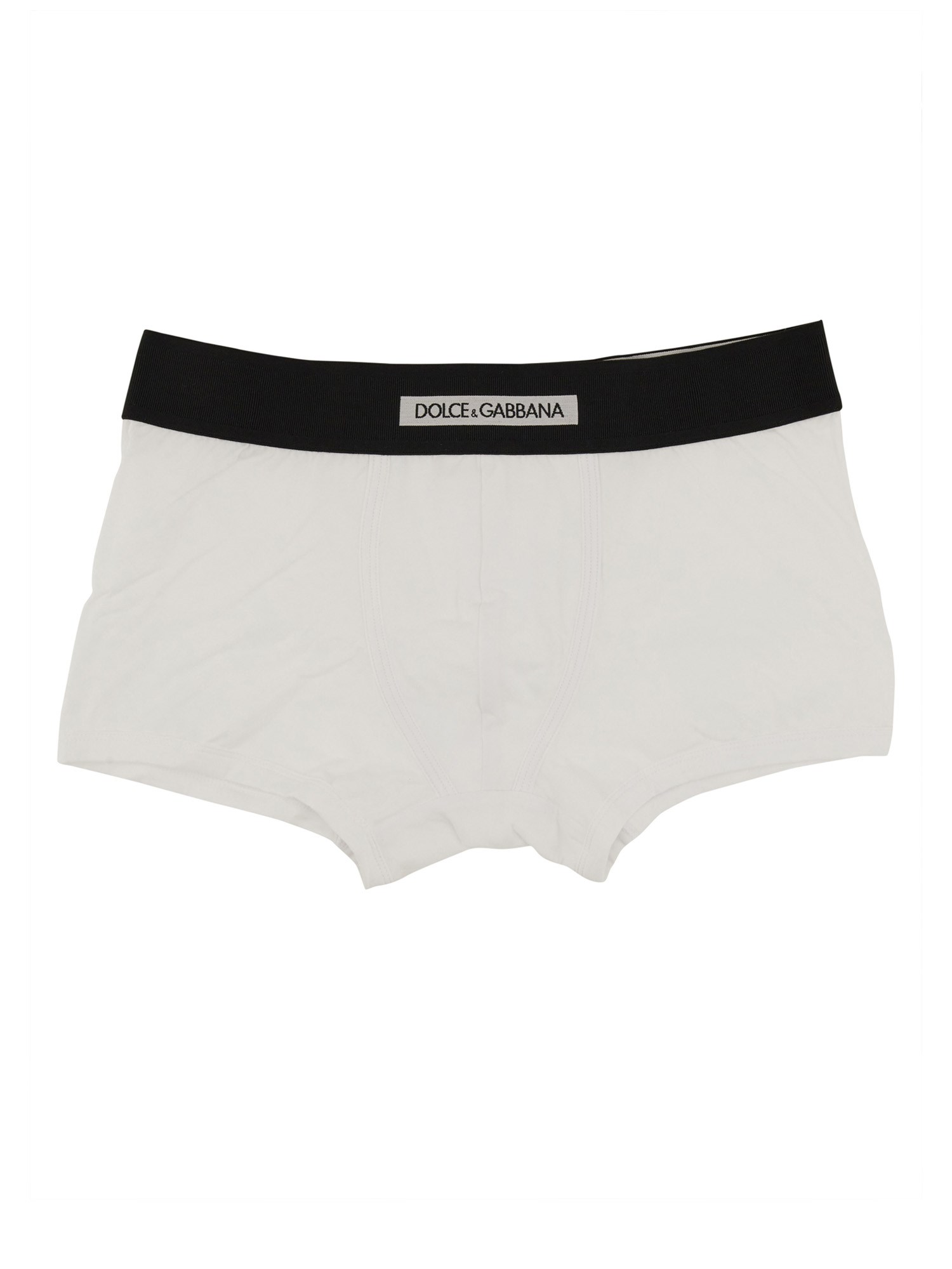 Shop Dolce & Gabbana Boxers With Logo In White