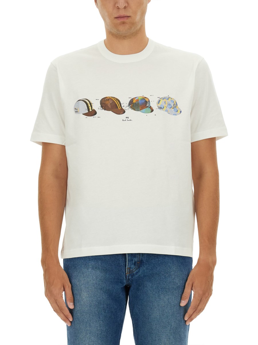 PS BY PAUL SMITH T-SHIRT CYCLING CAPS IN COTONE