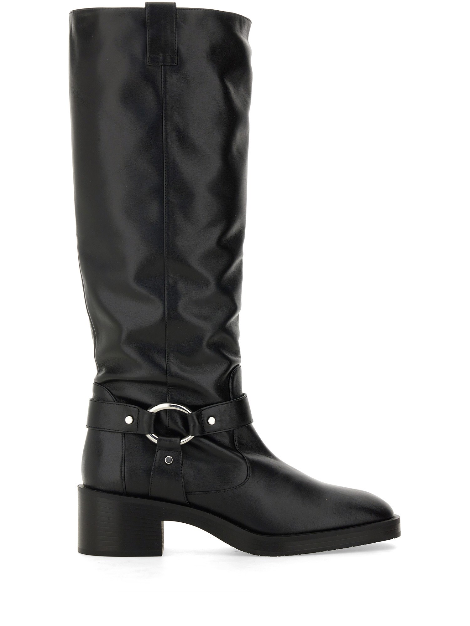 Stuart Weitzman Biker Jax Knee-high In Black