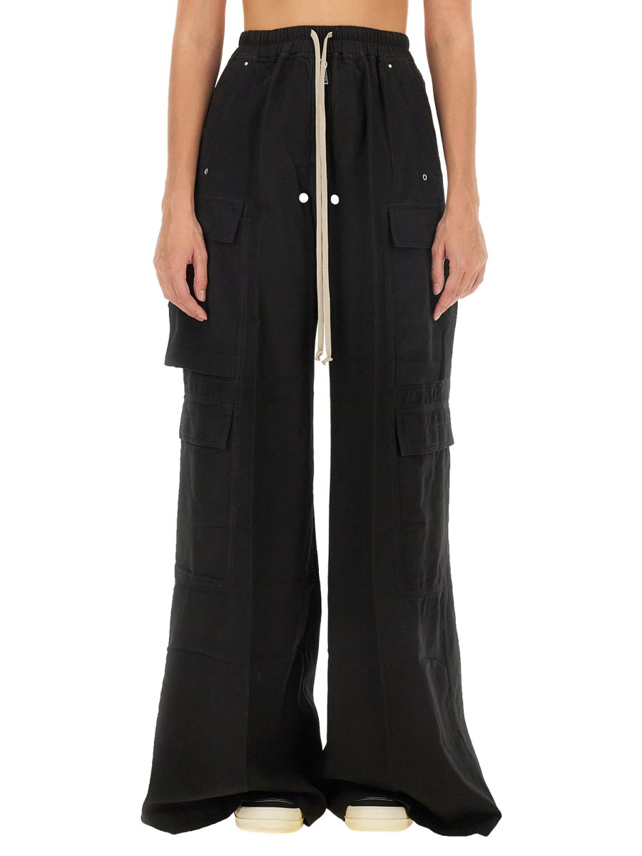 RICK OWENS DRKSHDW PANTALONE DOUBLE CARGO IN COTONE