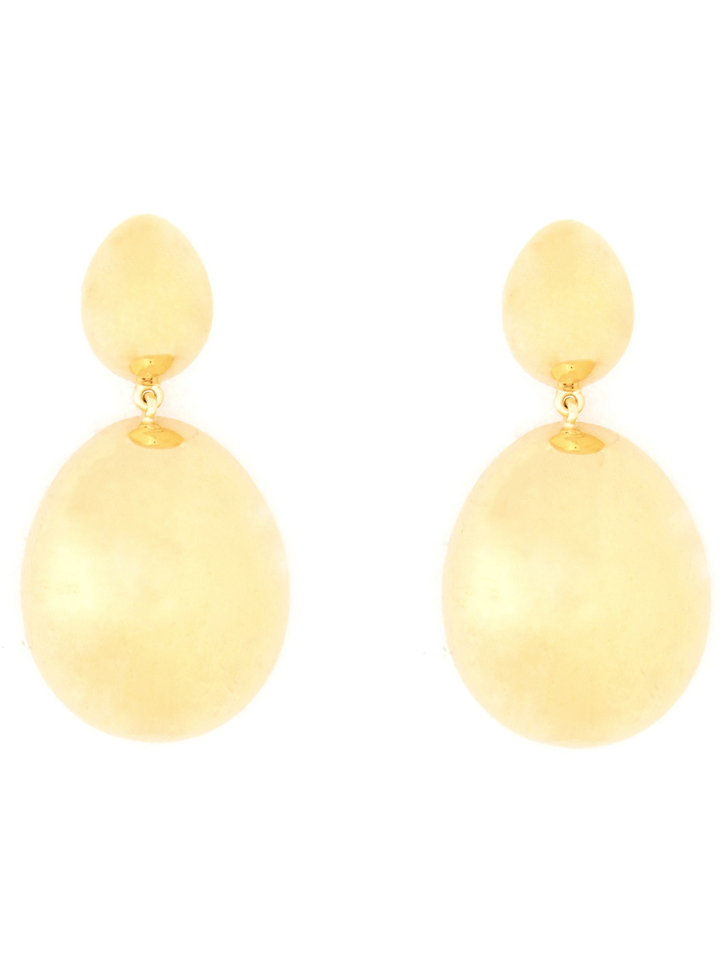 Isabel Marant Drop Sculptural Earrings Polished Finish In Gold