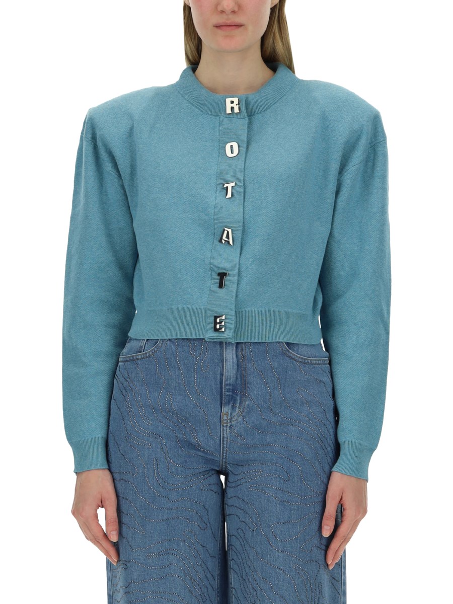 ROTATE BIRGER CHRISTENSEN CARDIGAN CON LOGO