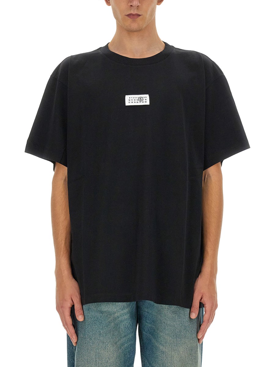 MM6 MAISON MARGIELA T-SHIRT IN JERSEY DI COTONE CON LOGO