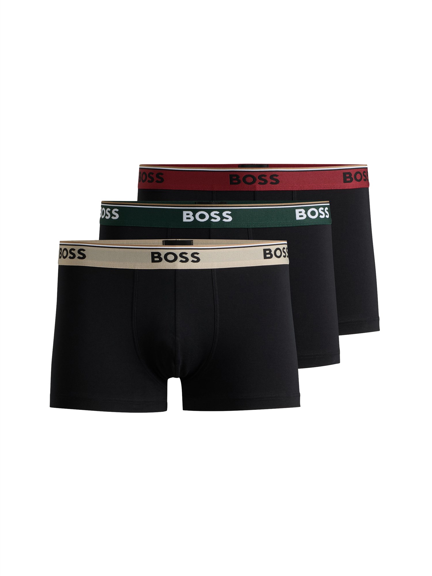 Hugo Boss Pack Of Three Boxers In Multicolour