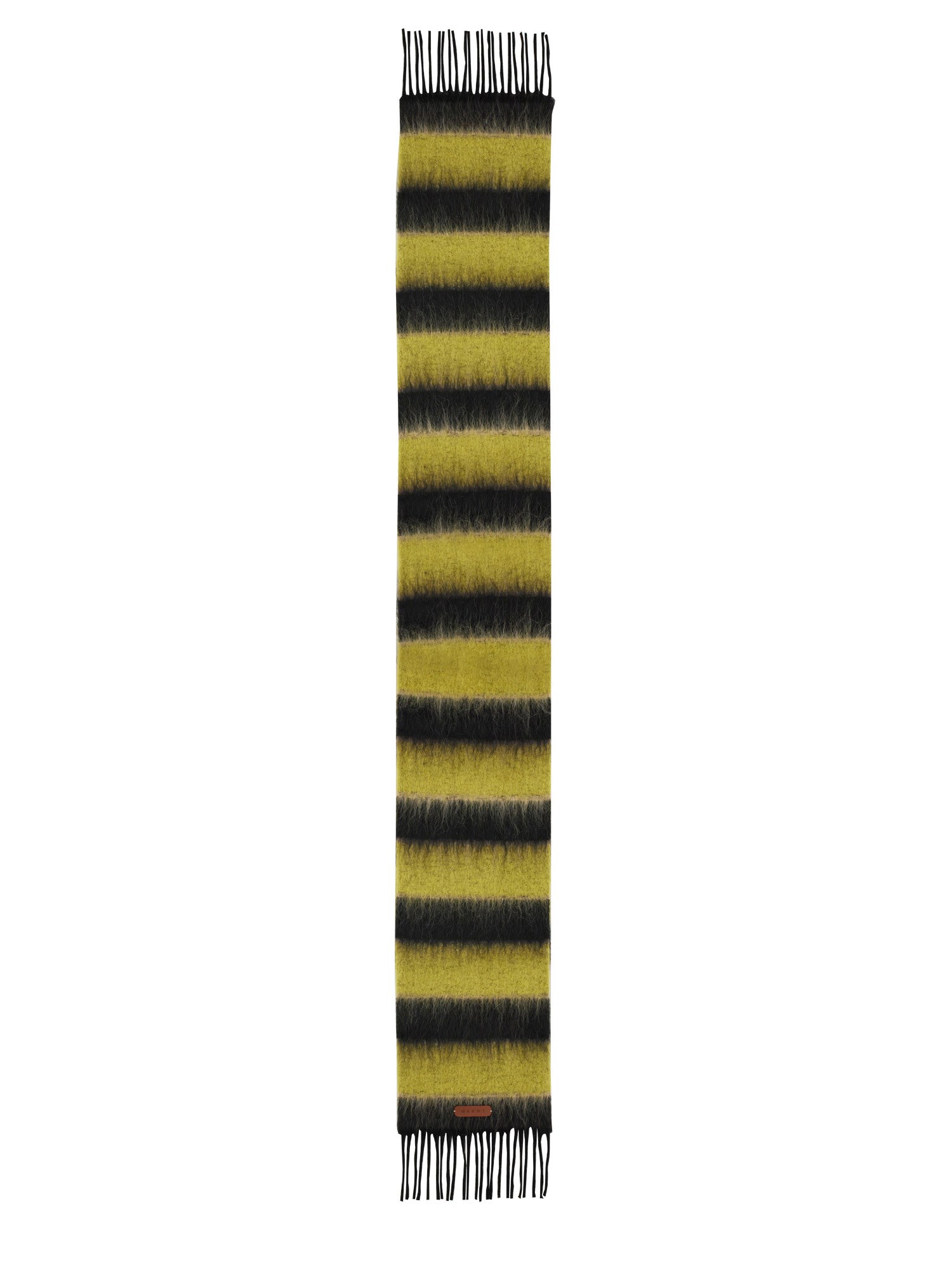 Shop Marni Striped Scarf In Black