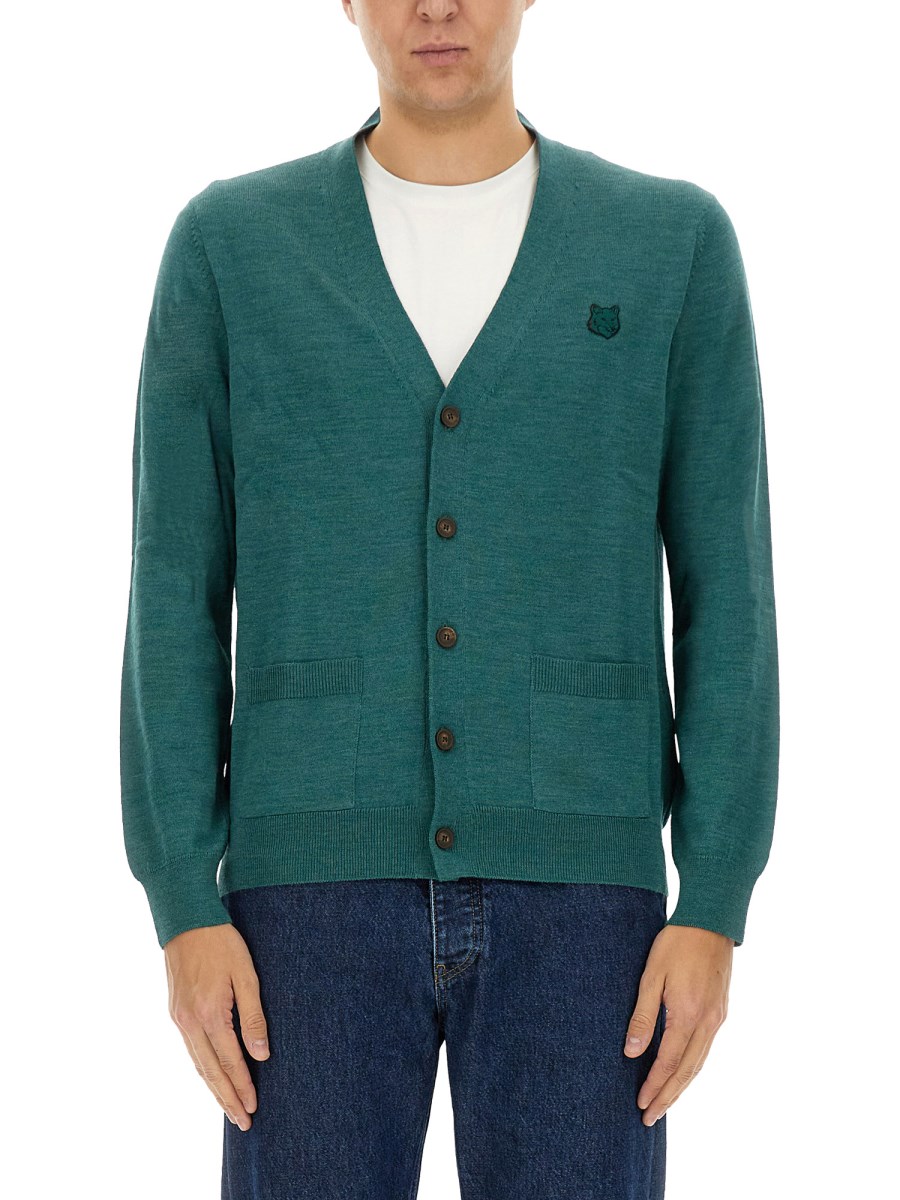 CARDIGAN "REGULAR BOLD FOX HEAD PATCH"