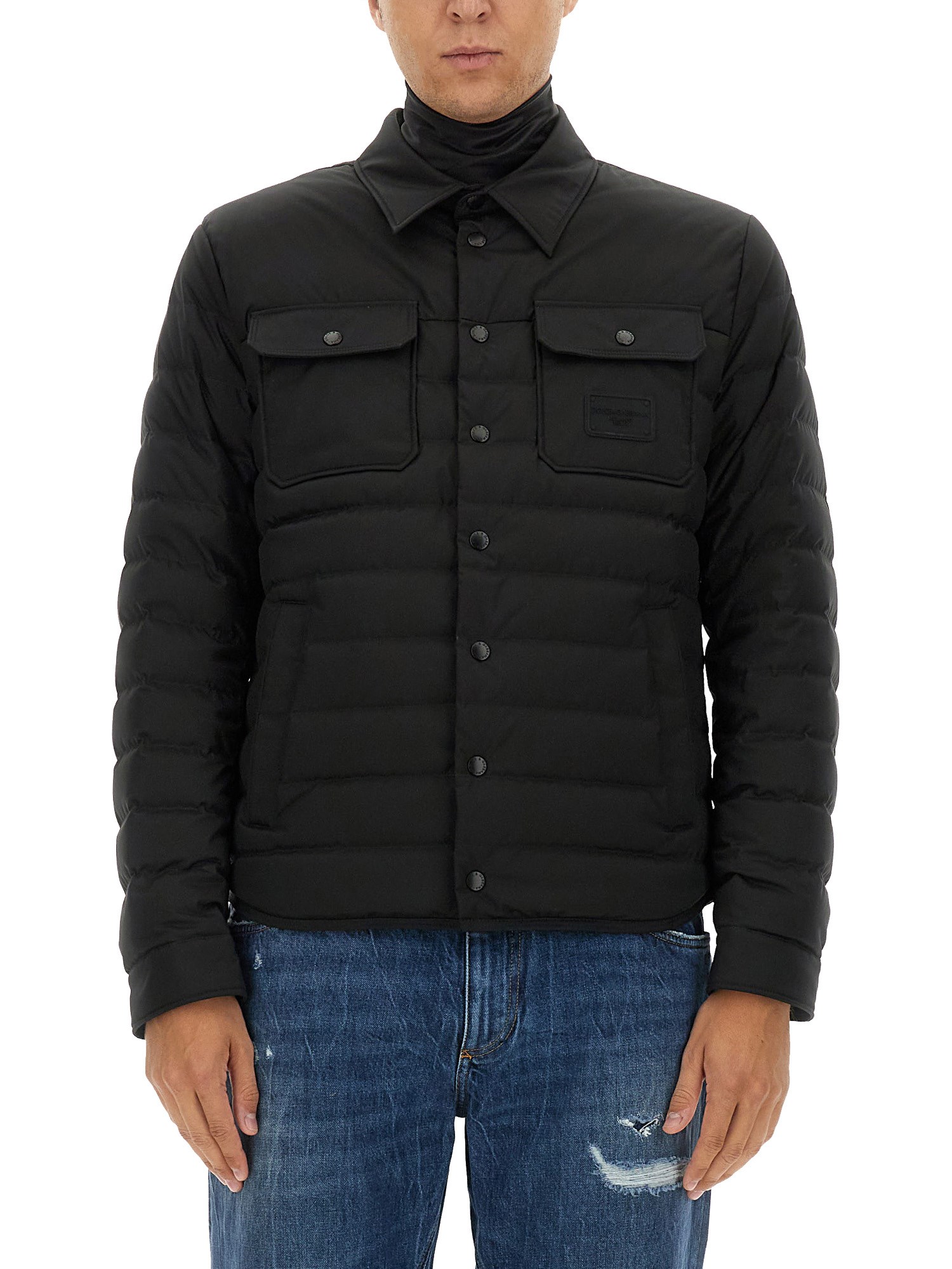 Shop Dolce & Gabbana Padded Jacket In Black