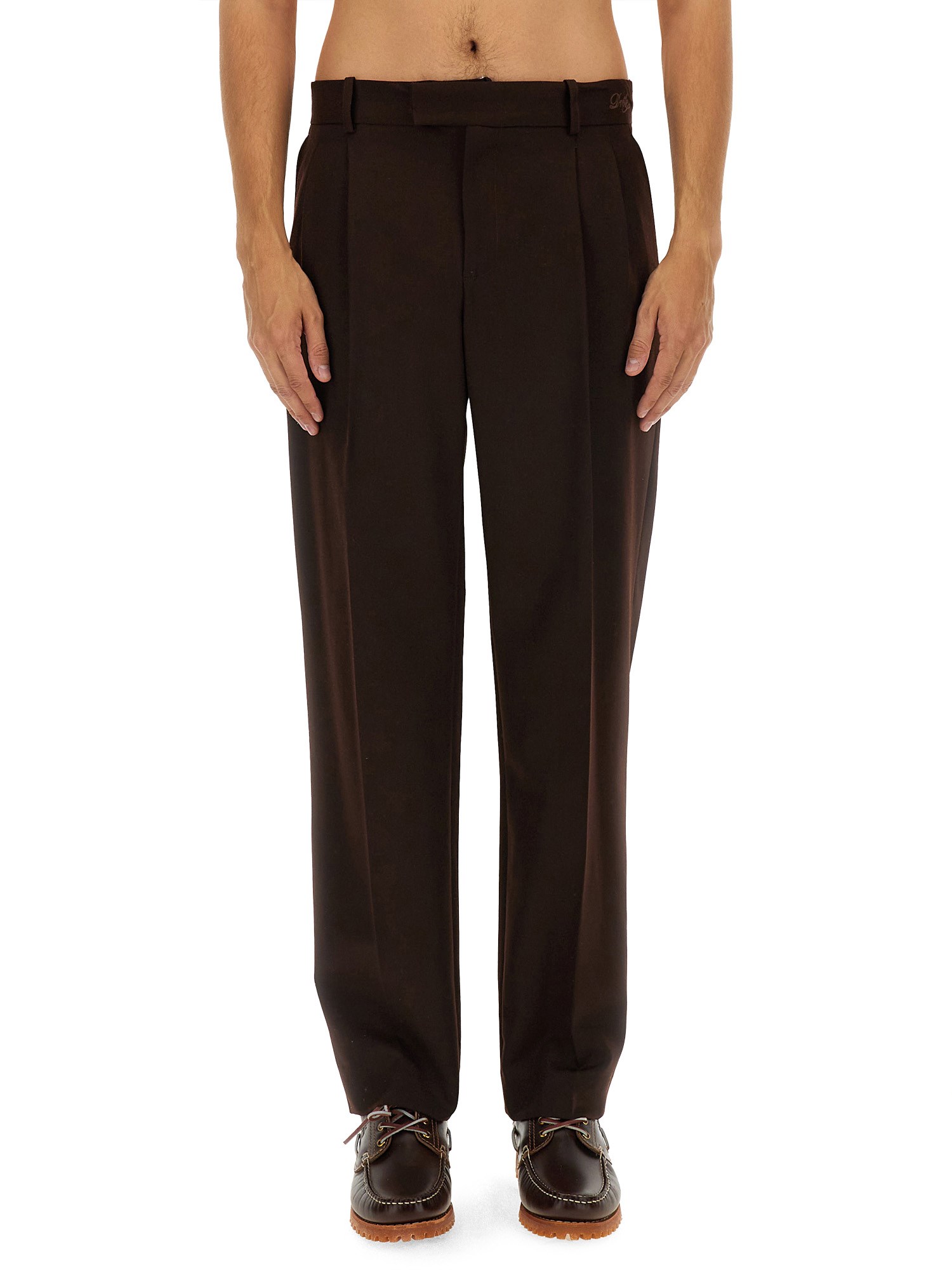 Shop Drôle De Monsieur Golfeur Pants In Brown