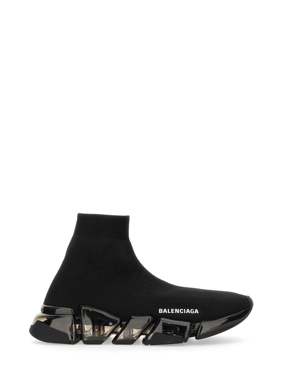 BALENCIAGA SNEAKER SPEED 2.0 FULL CLEAR SOLE IN MAGLIA RICICLATA