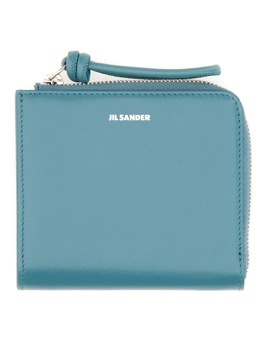 JIL SANDER PORTAFOGLIO CON ZIP IN PELLE