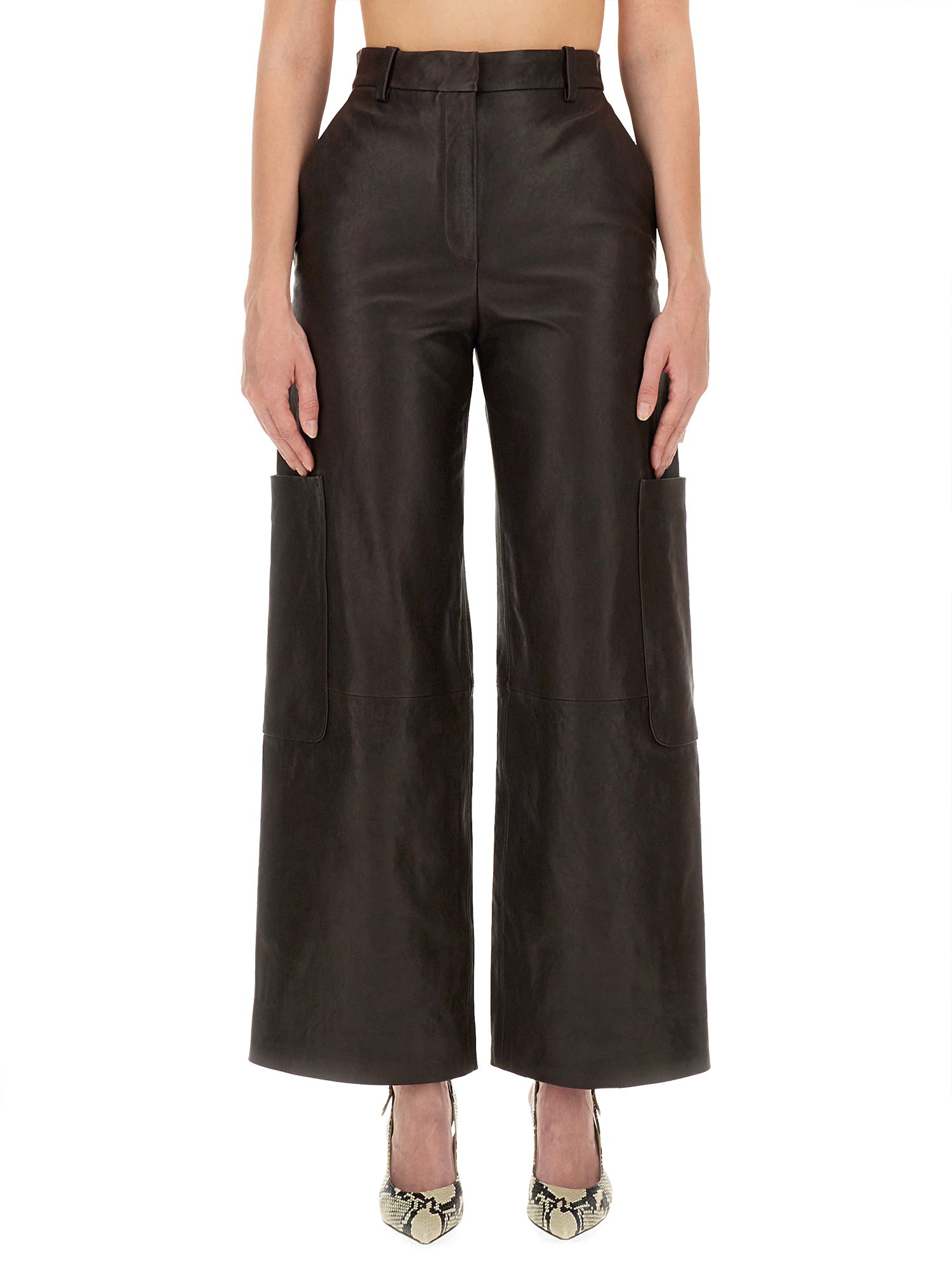 Shop Khaite Pants The Caiton In Brown