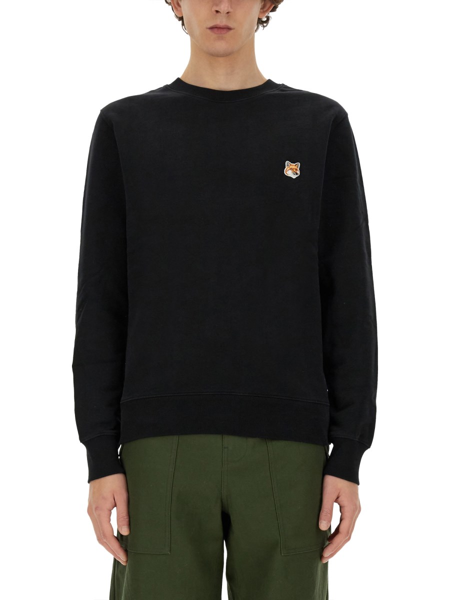 Maison kitsune fox head patch sweatshirt hotsell