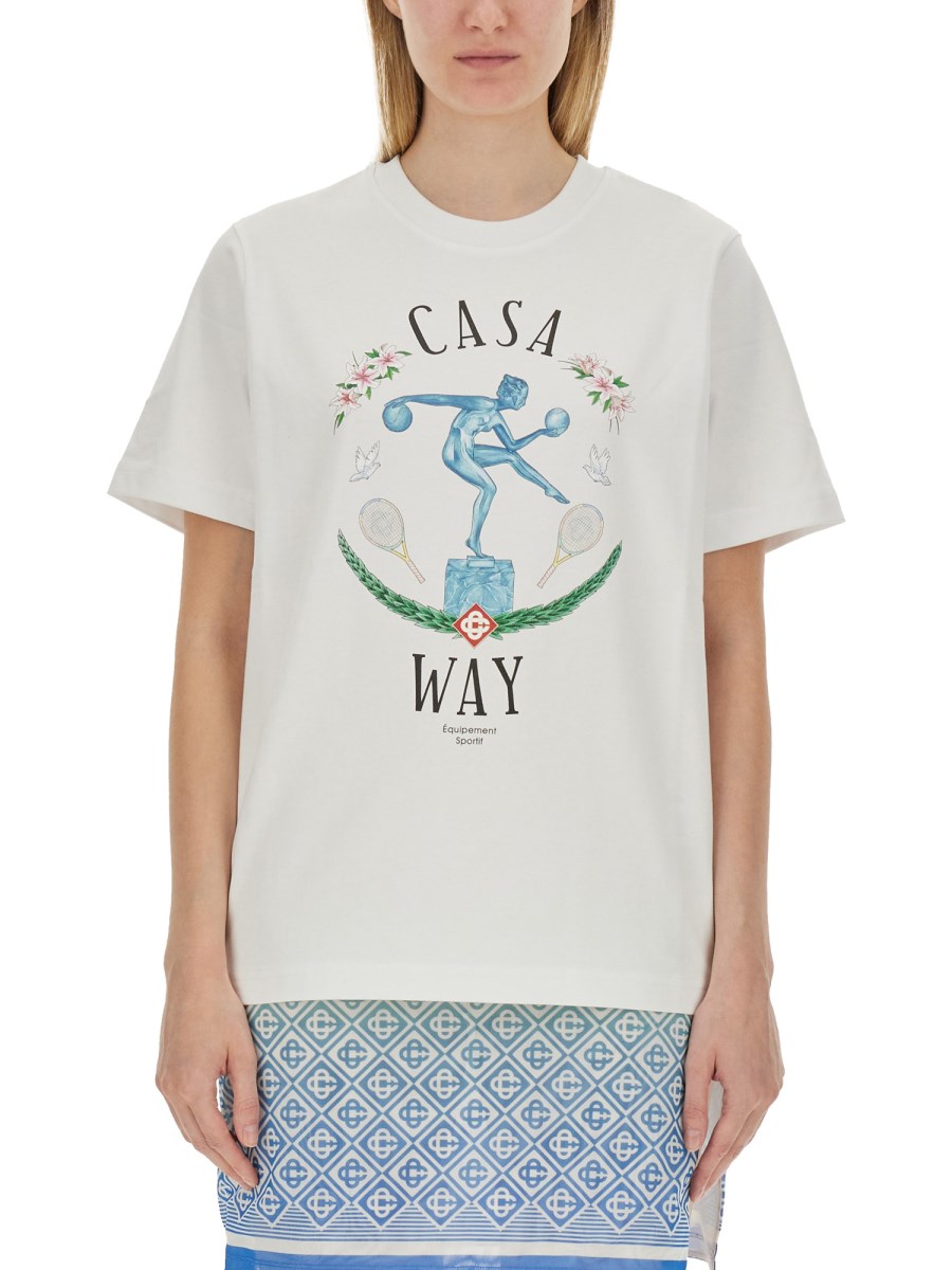 CASABLANCA T-SHIRT IN JERSEY DI COTONE CON LOGO