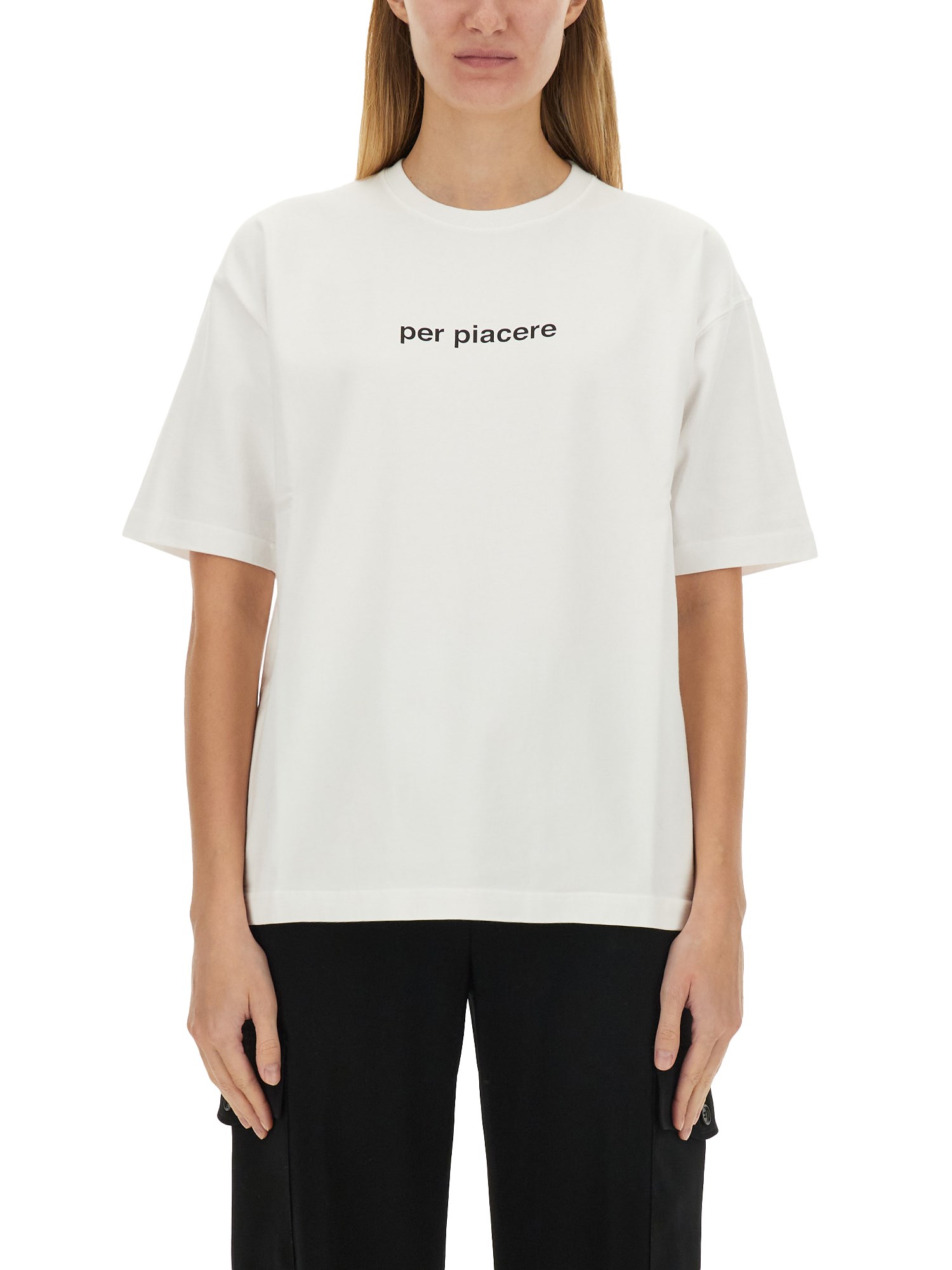 Shop Aspesi "please" T-shirt In White