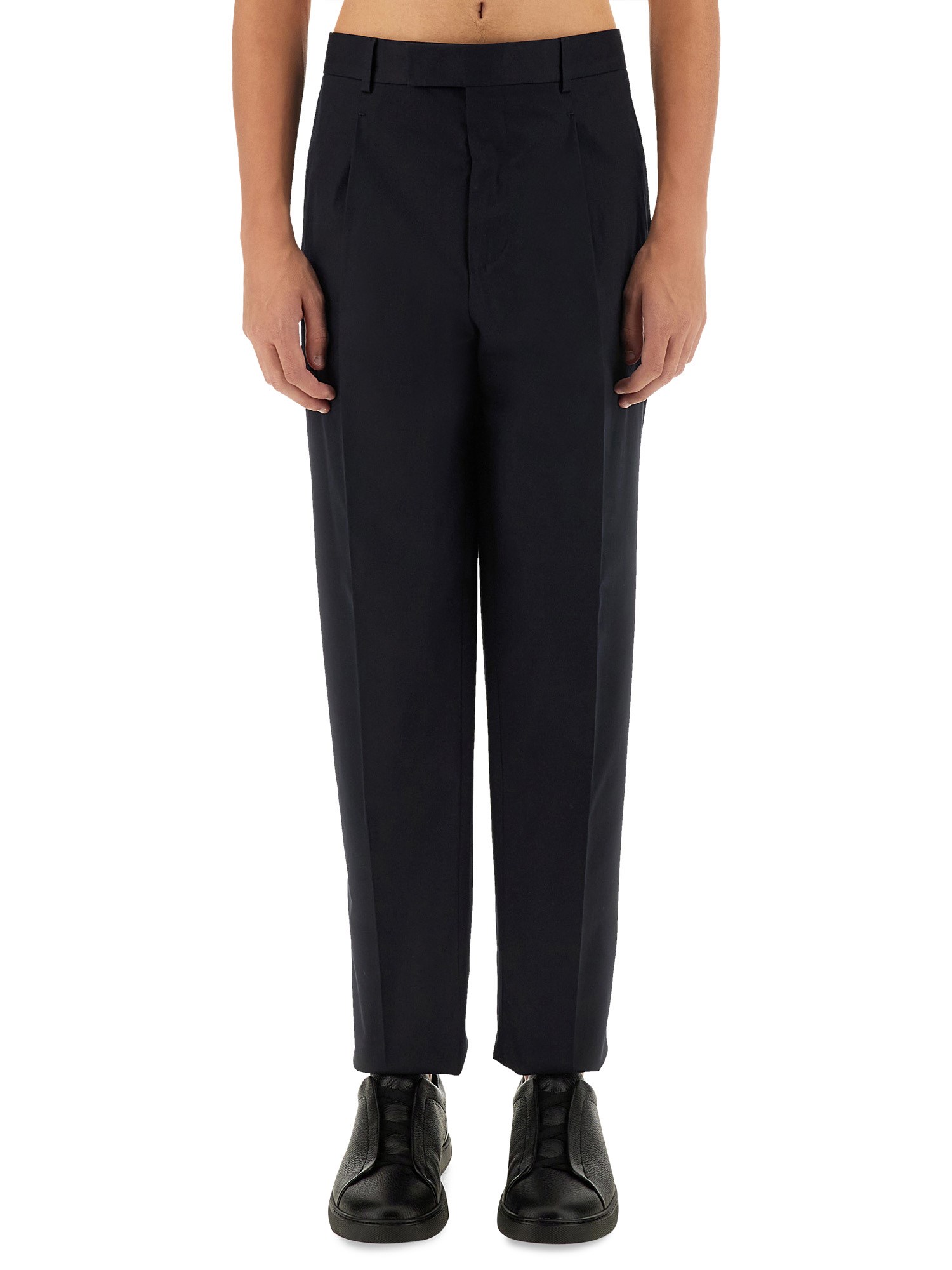 Shop Zegna Straight Leg Pants In Black