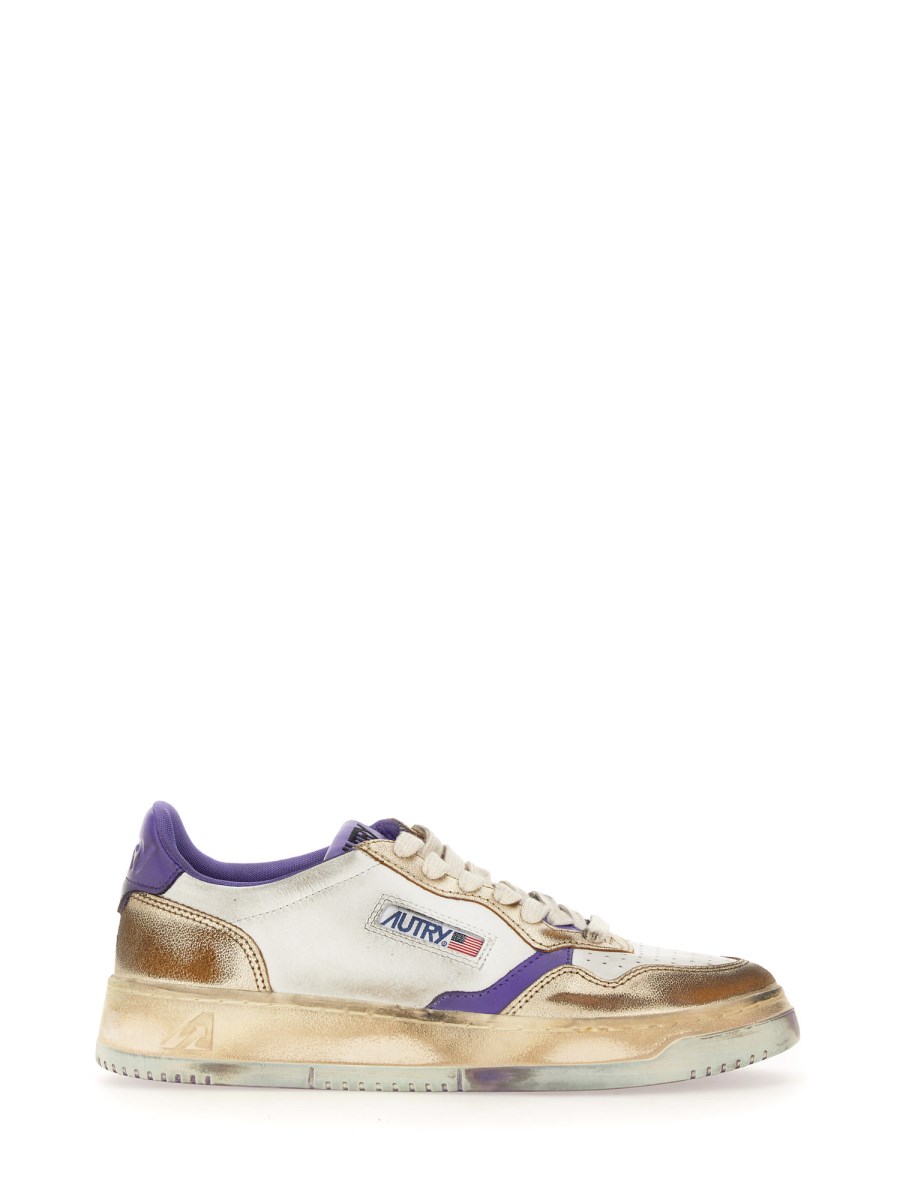 AUTRY SNEAKER SUPER VINTAGE IN PELLE CON LOGO